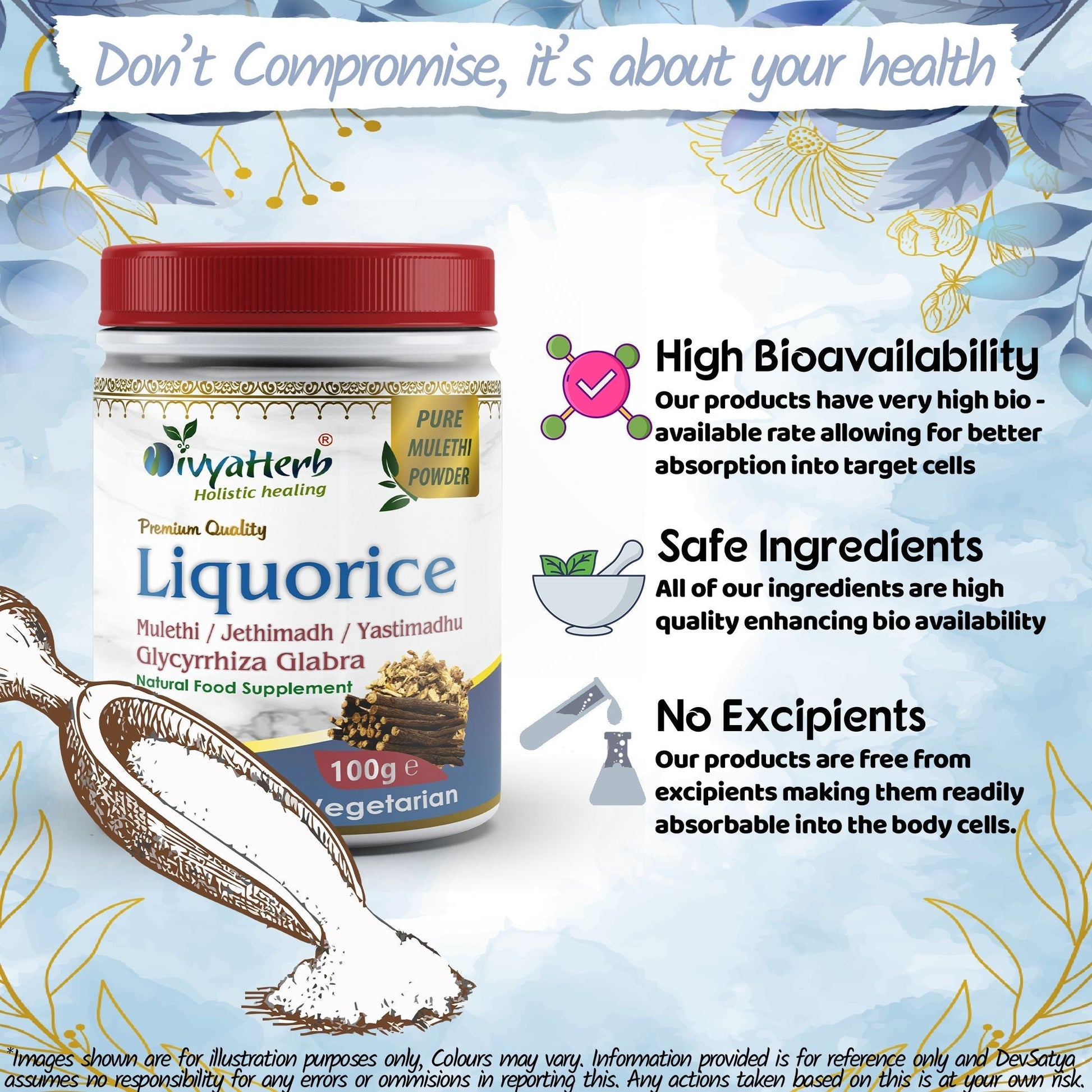 Liquorice Root Powder (Yastimadhu - Mulethi - Jethimadh) - Herbalshire Handmade Herbal Products
