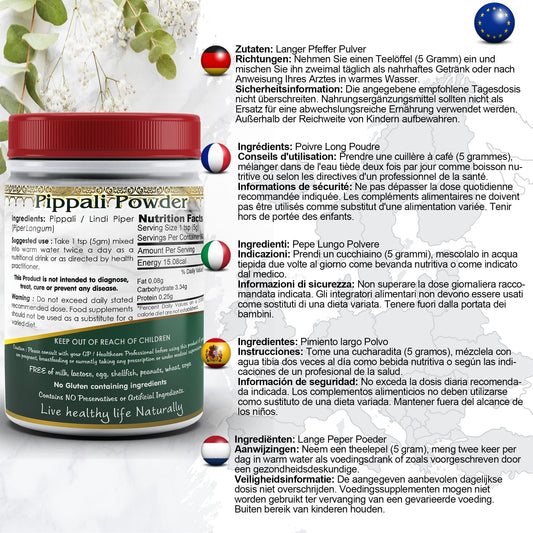 Long Pepper Powder (Piper Longum - Pippali - Lindi Piper) - Herbalshire Handmade Herbal Products