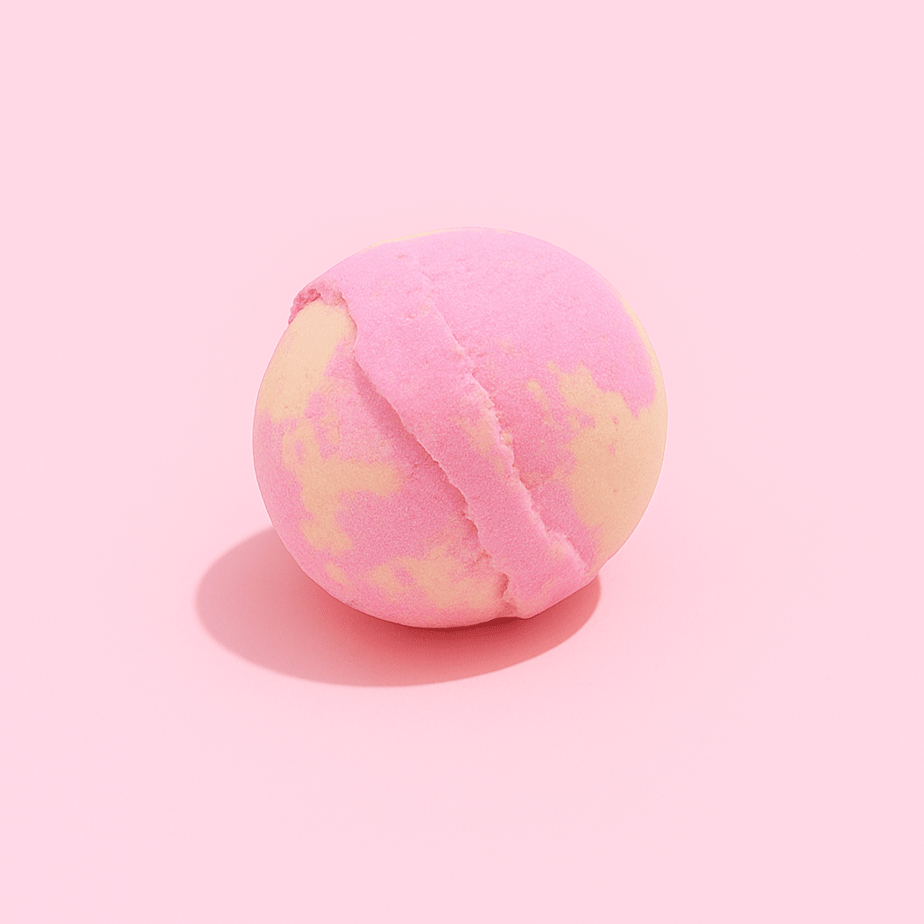 Love & Hugs - Pink Lemonade Bath Bomb Heartfelt Gift - Herbalshire Handmade Herbal Products