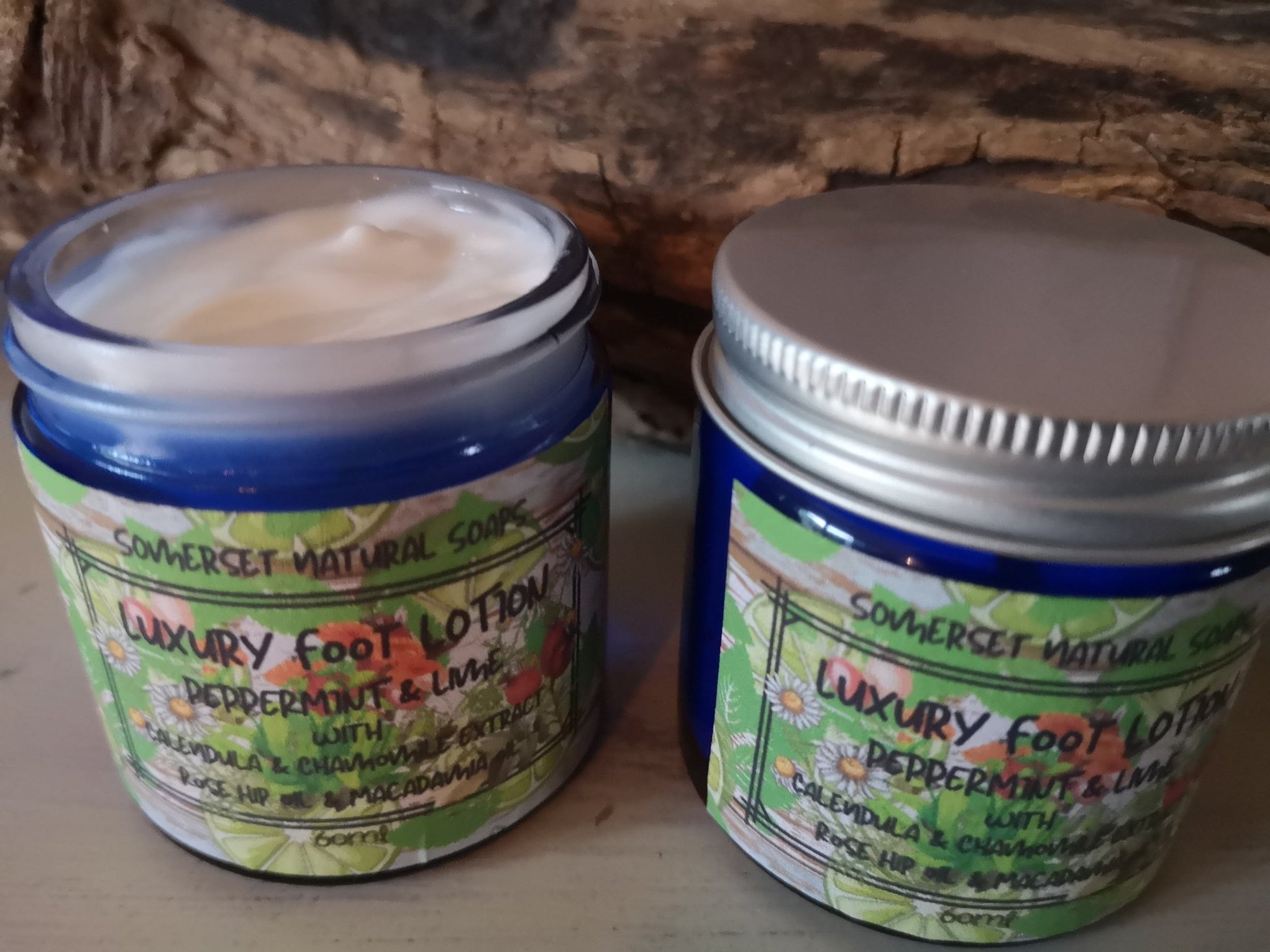 Luxury Foot Lotion Peppermint & Lime - Herbalshire Handmade Herbal Products