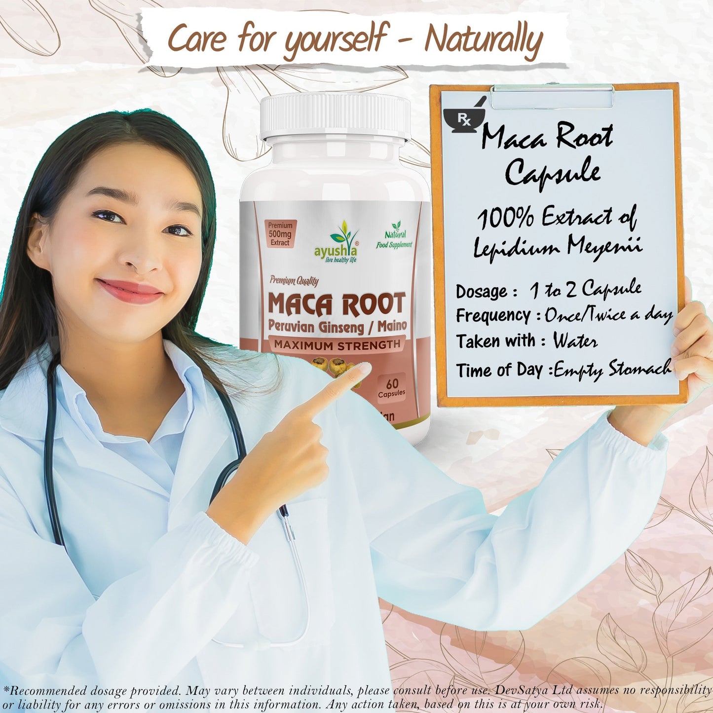 Maca Root Capsule - Herbalshire Handmade Herbal Products