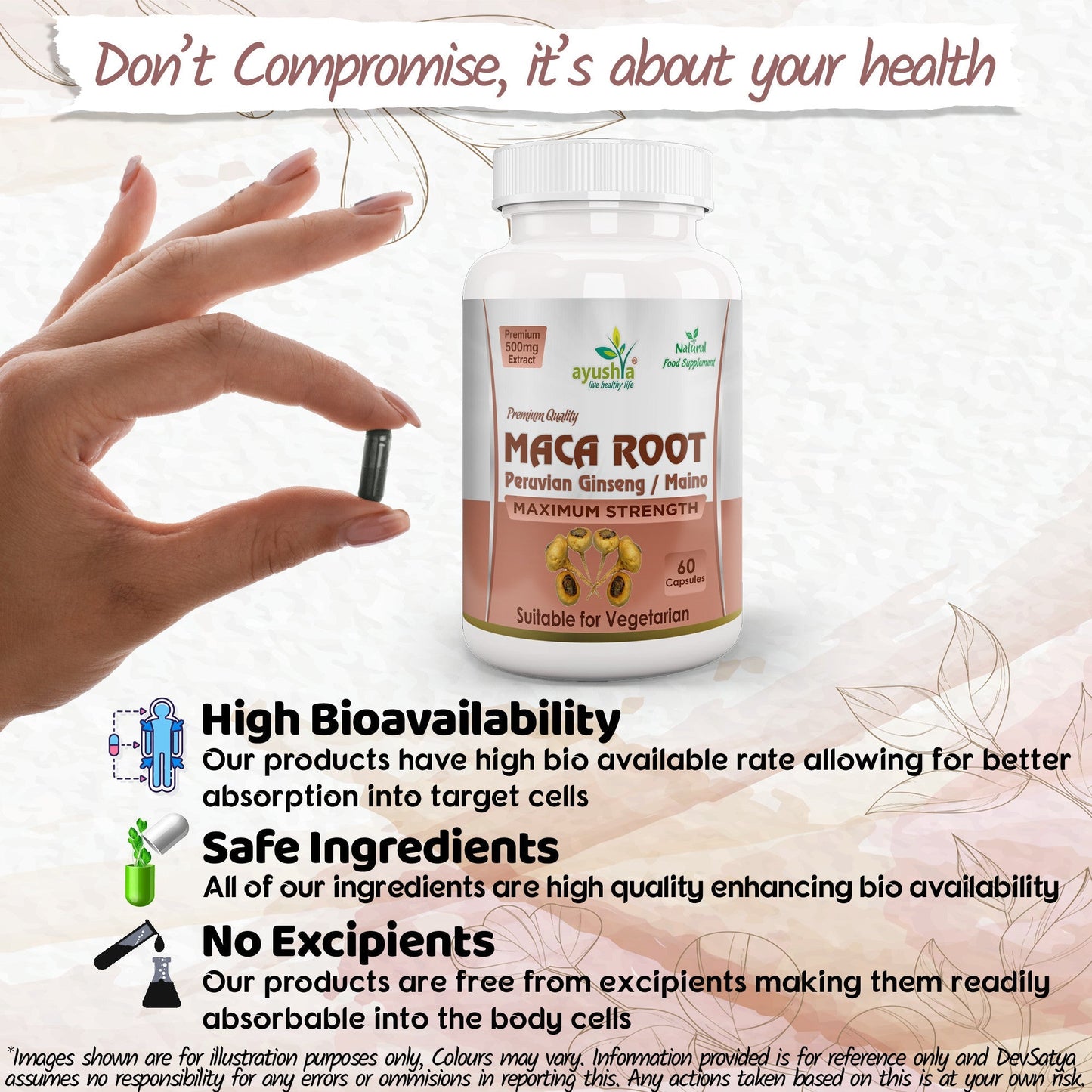 Maca Root Capsule - Herbalshire Handmade Herbal Products