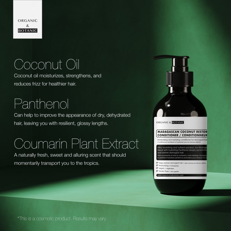 Madagascan Coconut Restoring Conditioner 500ml - Herbalshire Handmade Herbal Products