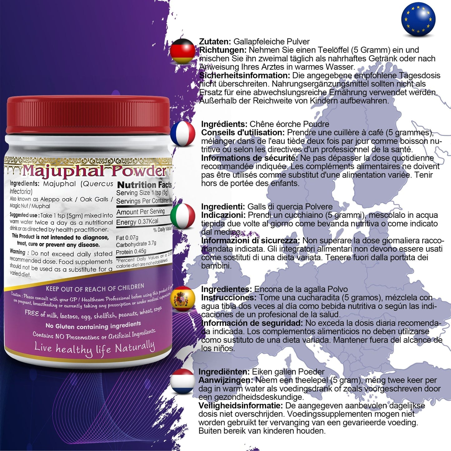 Majuphal (Katalu Mayu) Powder - Herbalshire Handmade Herbal Products