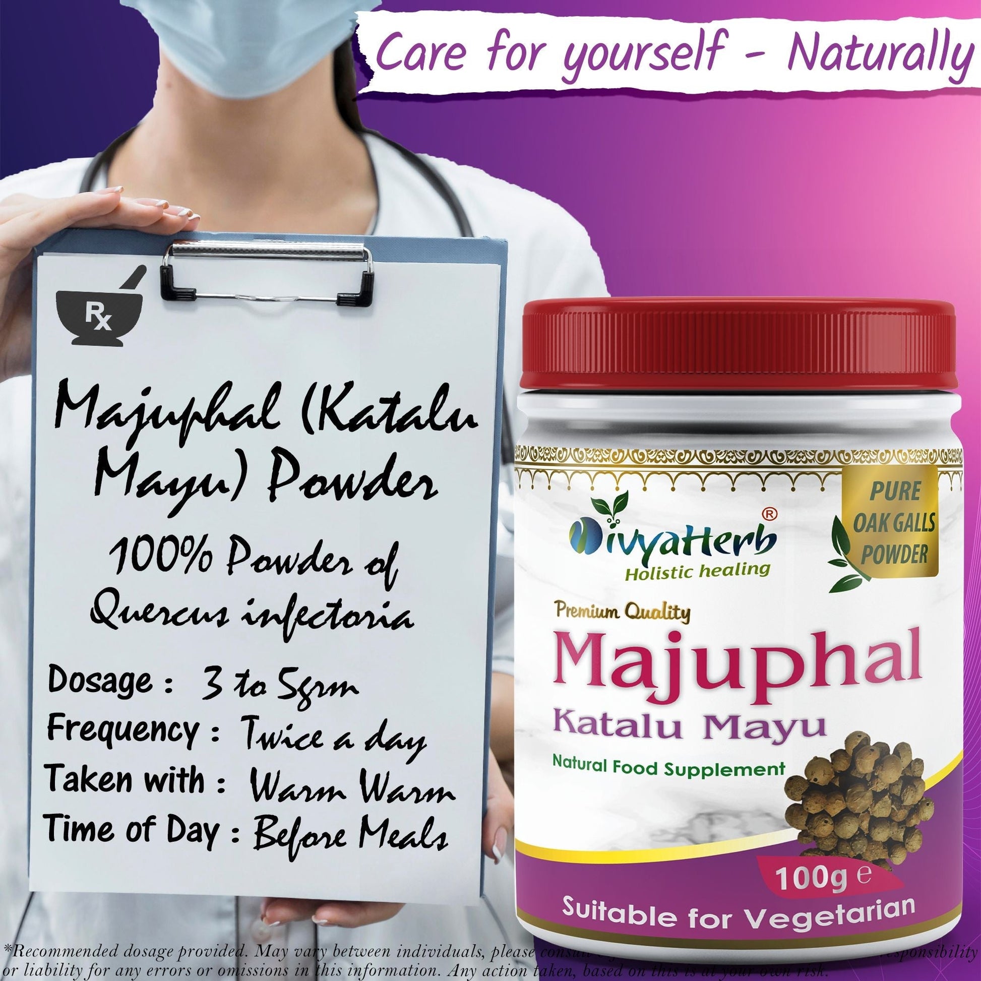 Majuphal (Katalu Mayu) Powder - Herbalshire Handmade Herbal Products