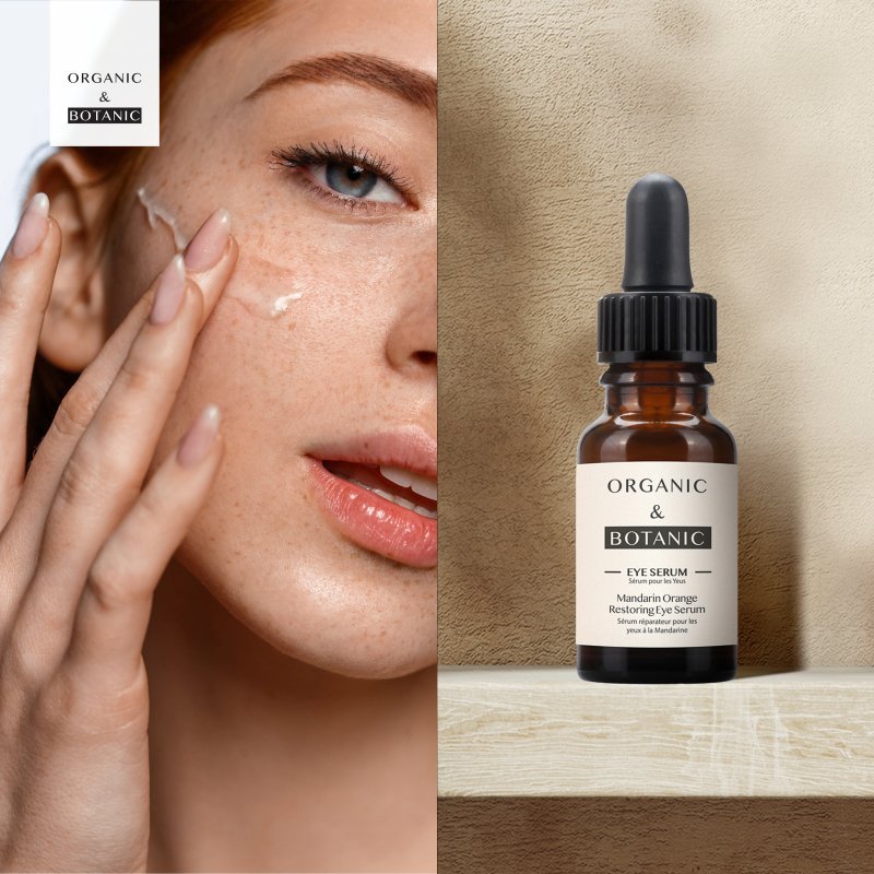 Mandarin Orange Brightening Eye Serum - 15ml - Depuffing & Hydrating with Vitamin C, Aloe Vera, & Sea Buckthorn for Radiant, Youthful Eyes - Herbalshire Handmade Herbal Products