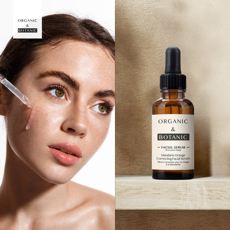 Mandarin Orange Correcting Facial Serum - 30ml - Brightening & Hydrating with Vitamin C, Aloe Vera, & Sea Buckthorn for Radiant, Even - Toned Skin - Herbalshire Handmade Herbal Products