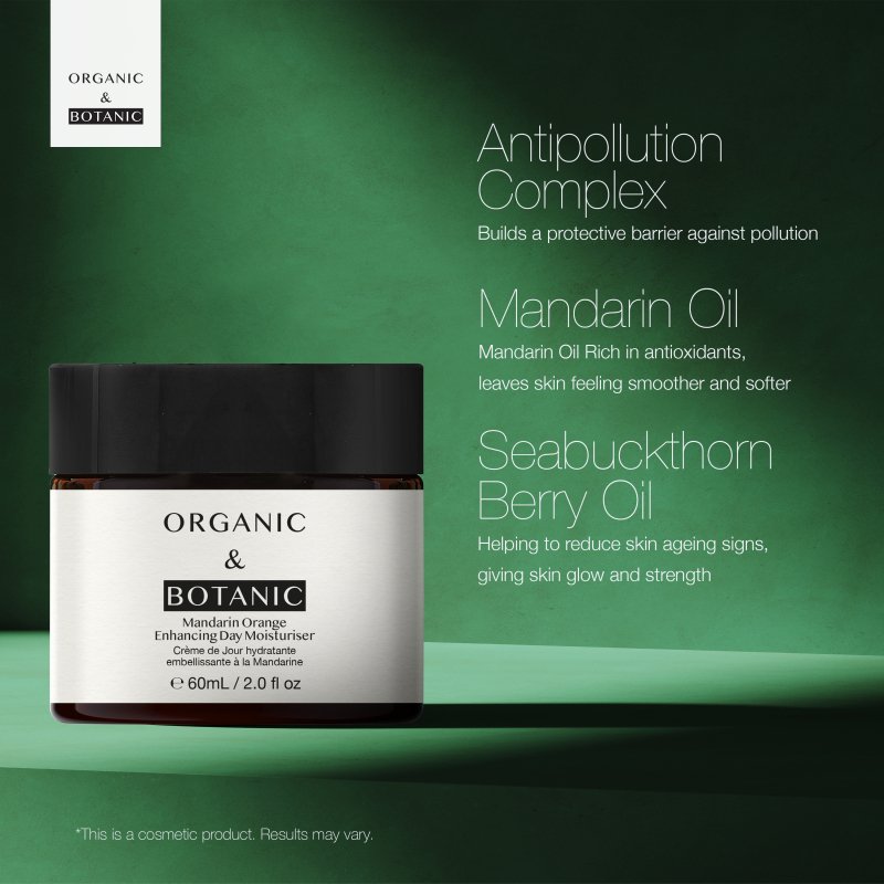 Mandarin Orange Day Moisturizer with Vitamin C & Sea Buckthorn - 60ml - Lightweight Hydration, Antioxidant Protection, & Pollution Defense for Radiant Skin - Herbalshire Handmade Herbal Products