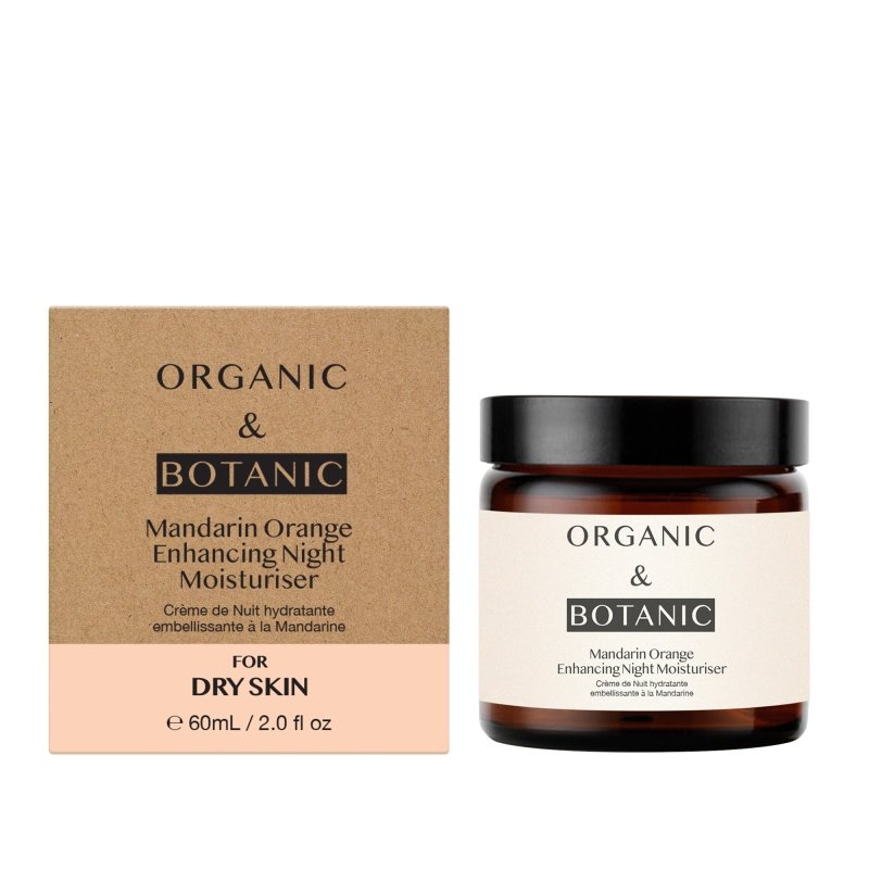 Mandarin Orange Night Moisturizer with Bakuchiol & Vitamin C - 60ml - Revitalizing & Hydrating for Firmer, Brighter, & Younger - Looking Skin - Herbalshire Handmade Herbal Products