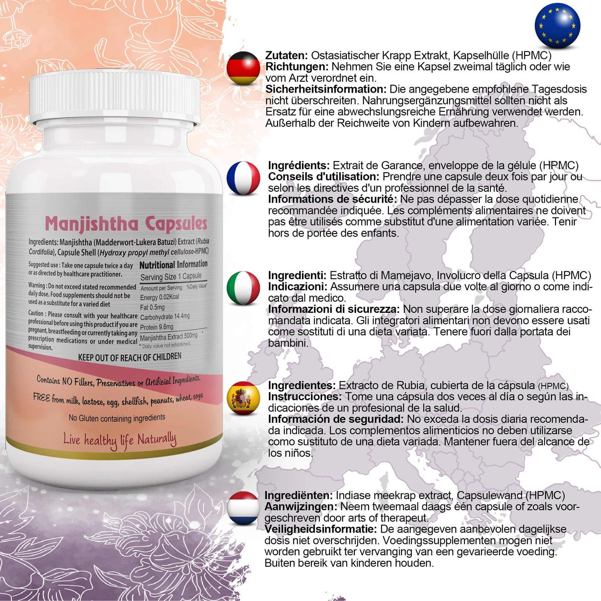 Manjishtha Capsule - Herbalshire Handmade Herbal Products