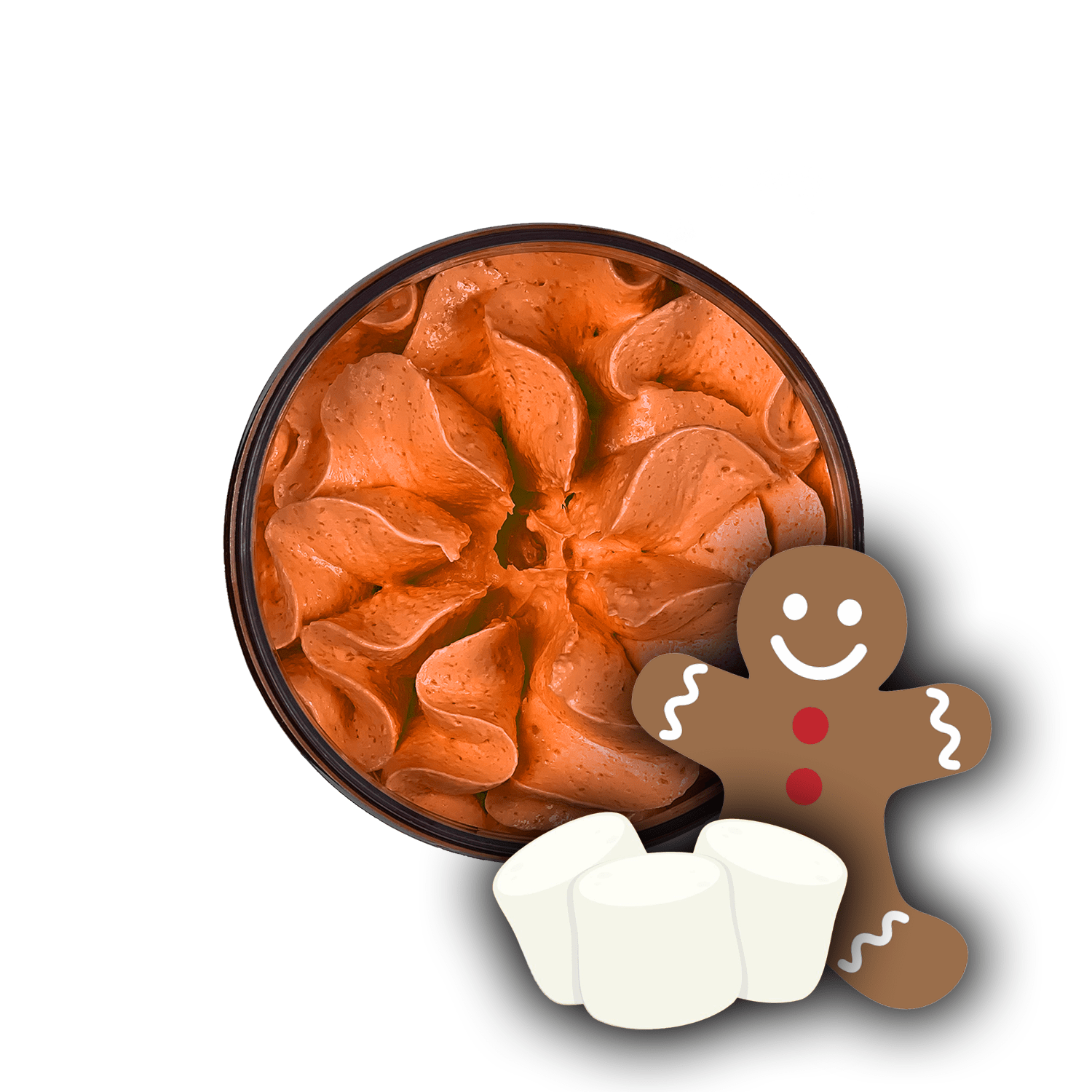 Marshmallow Gingerbread - Whipped Soap - Herbalshire Handmade Herbal Products