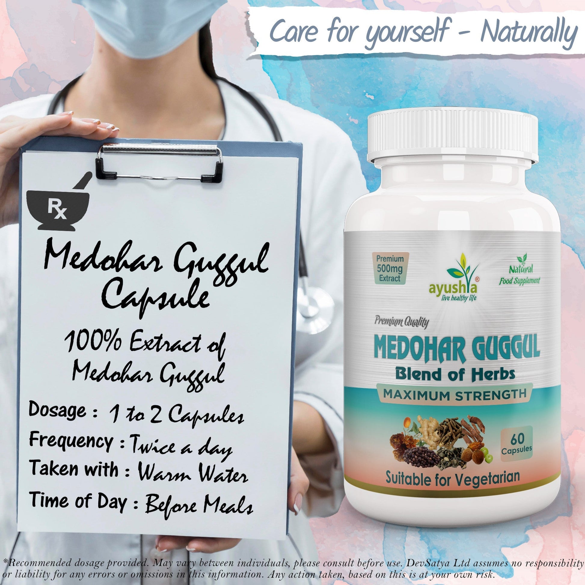 Medohar Guggul Capsule - Herbalshire Handmade Herbal Products