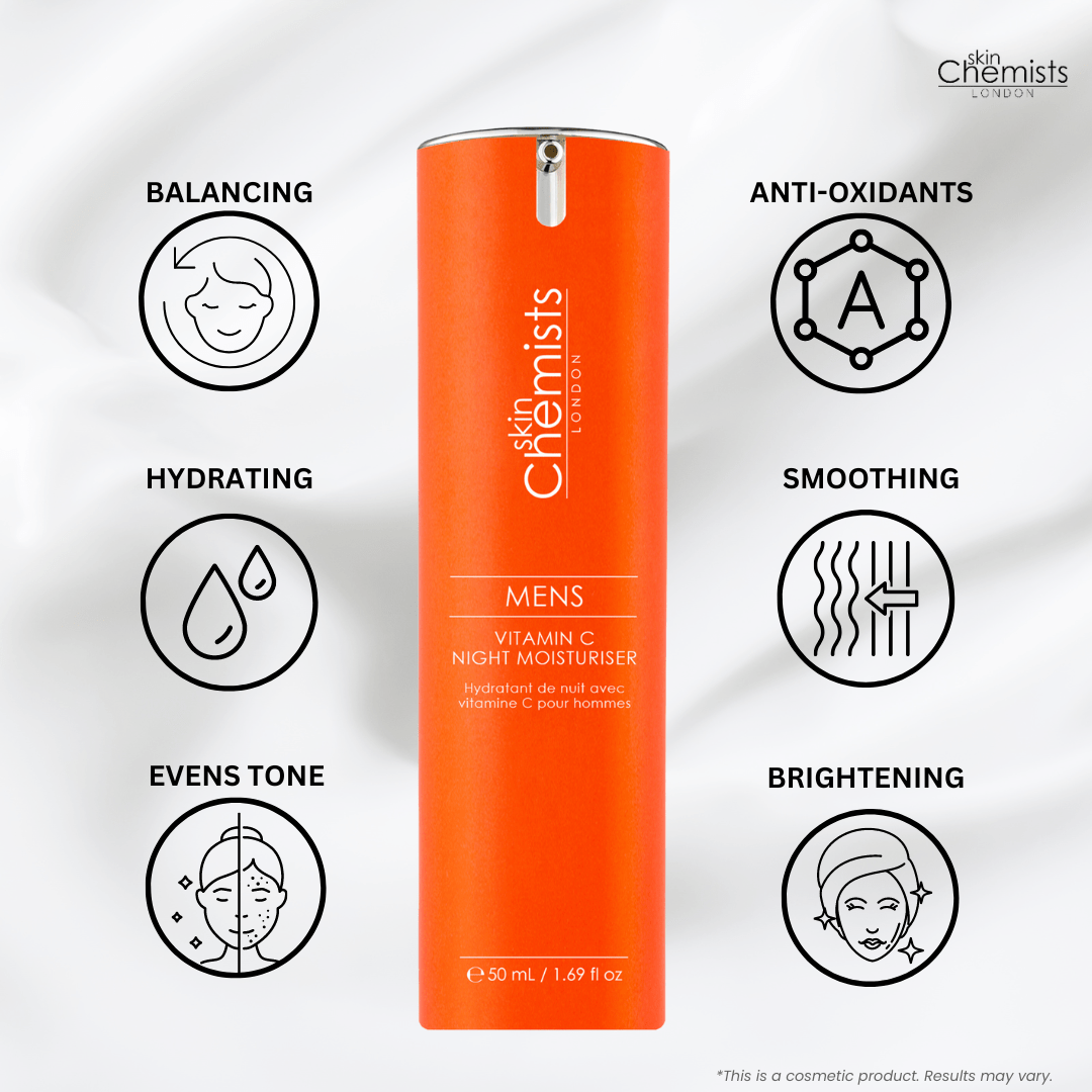 Men's Vitamin C Night Moisturiser 50ml - Herbalshire Handmade Herbal Products