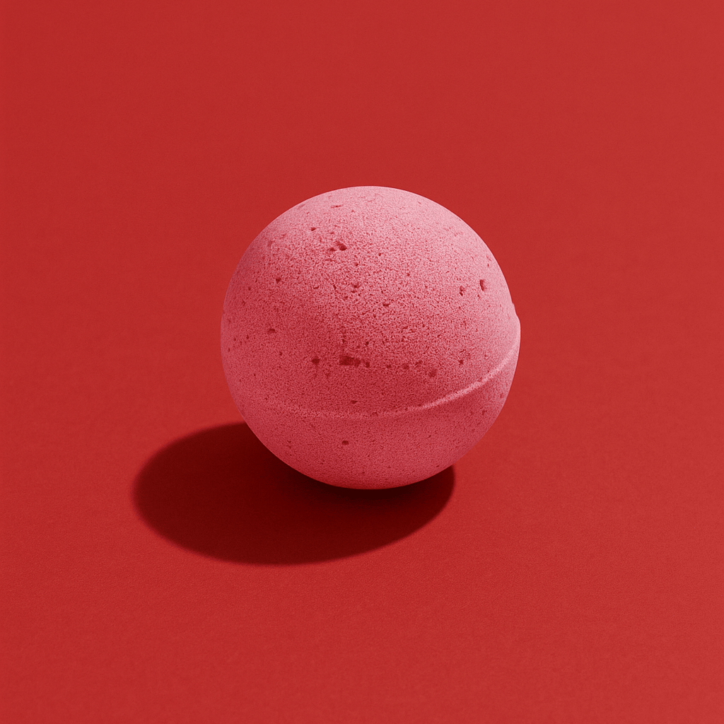 Merry & Bright Christmas Bath Bomb - Cranberry Scent - Herbalshire Handmade Herbal Products