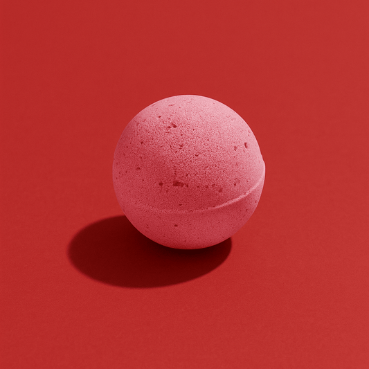 Merry & Bright Christmas Bath Bomb - Cranberry Scent - Herbalshire Handmade Herbal Products