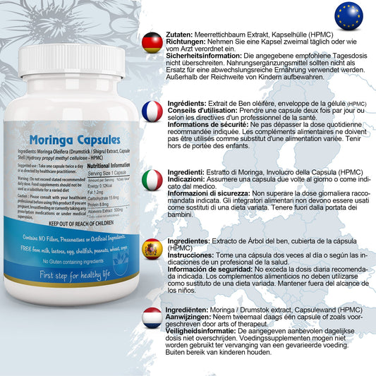 Moringa Oleifera (Drumstick) Capsule - Herbalshire Handmade Herbal Products