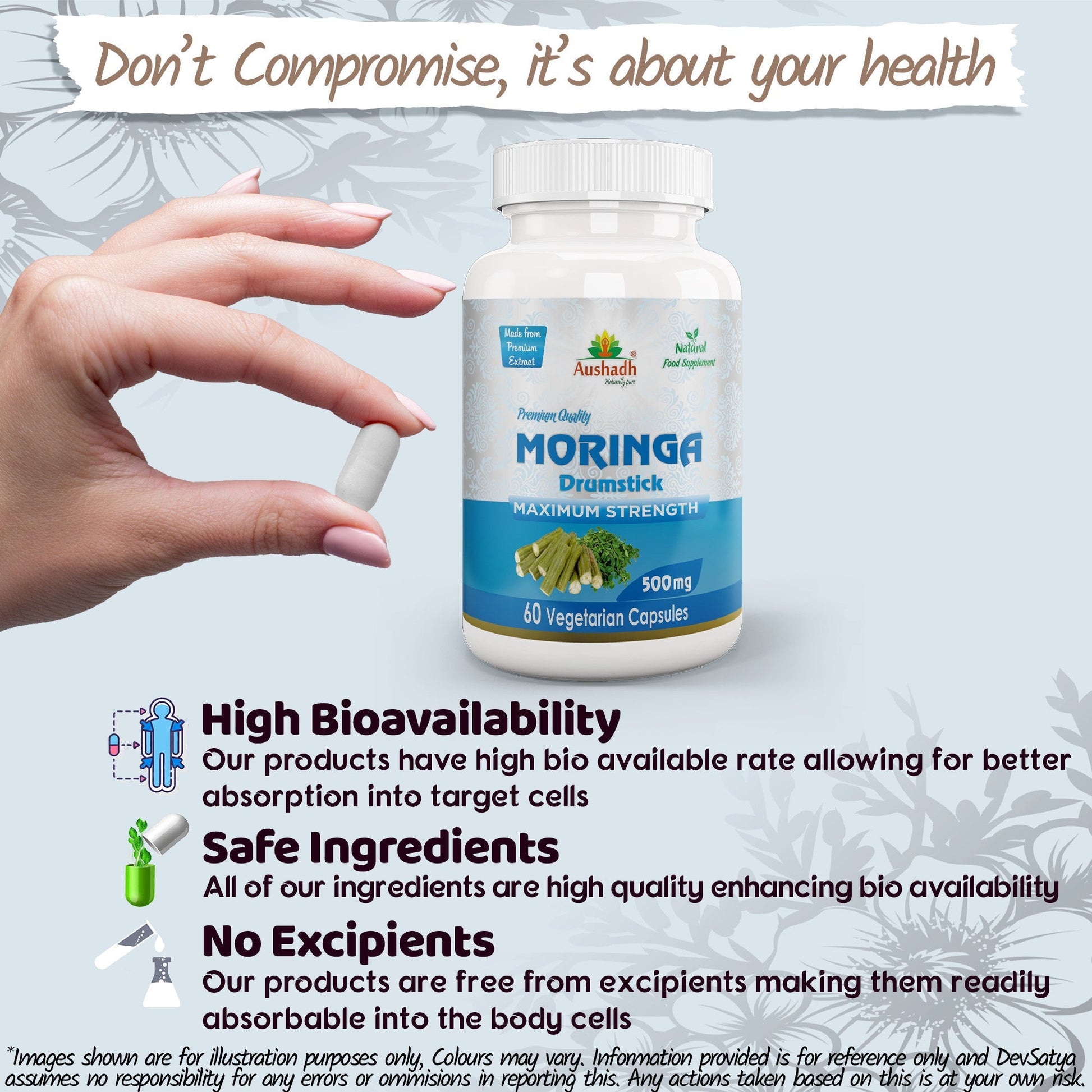 Moringa Oleifera (Drumstick) Capsule - Herbalshire Handmade Herbal Products
