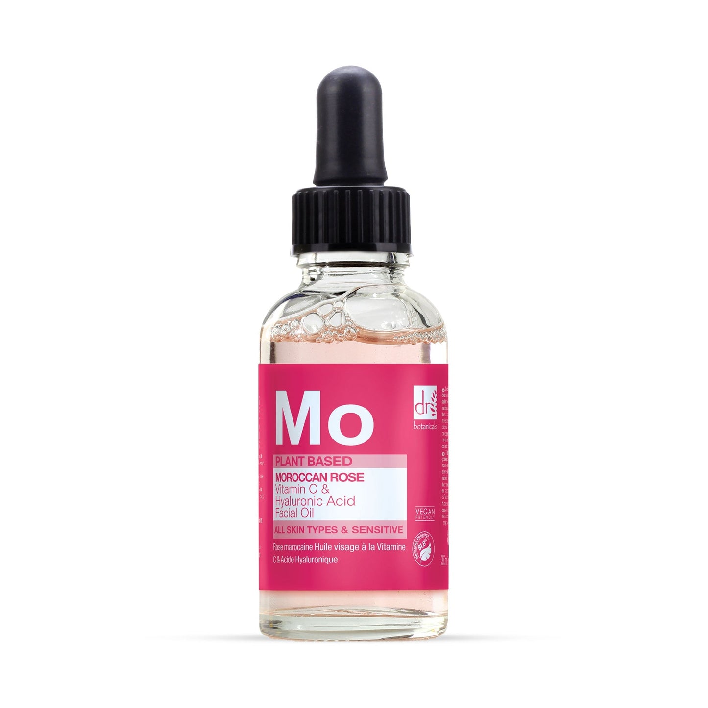 Moroccan Rose Facial Oil with Hyaluronic Acid & Vitamin C - Herbalshire Handmade Herbal Products