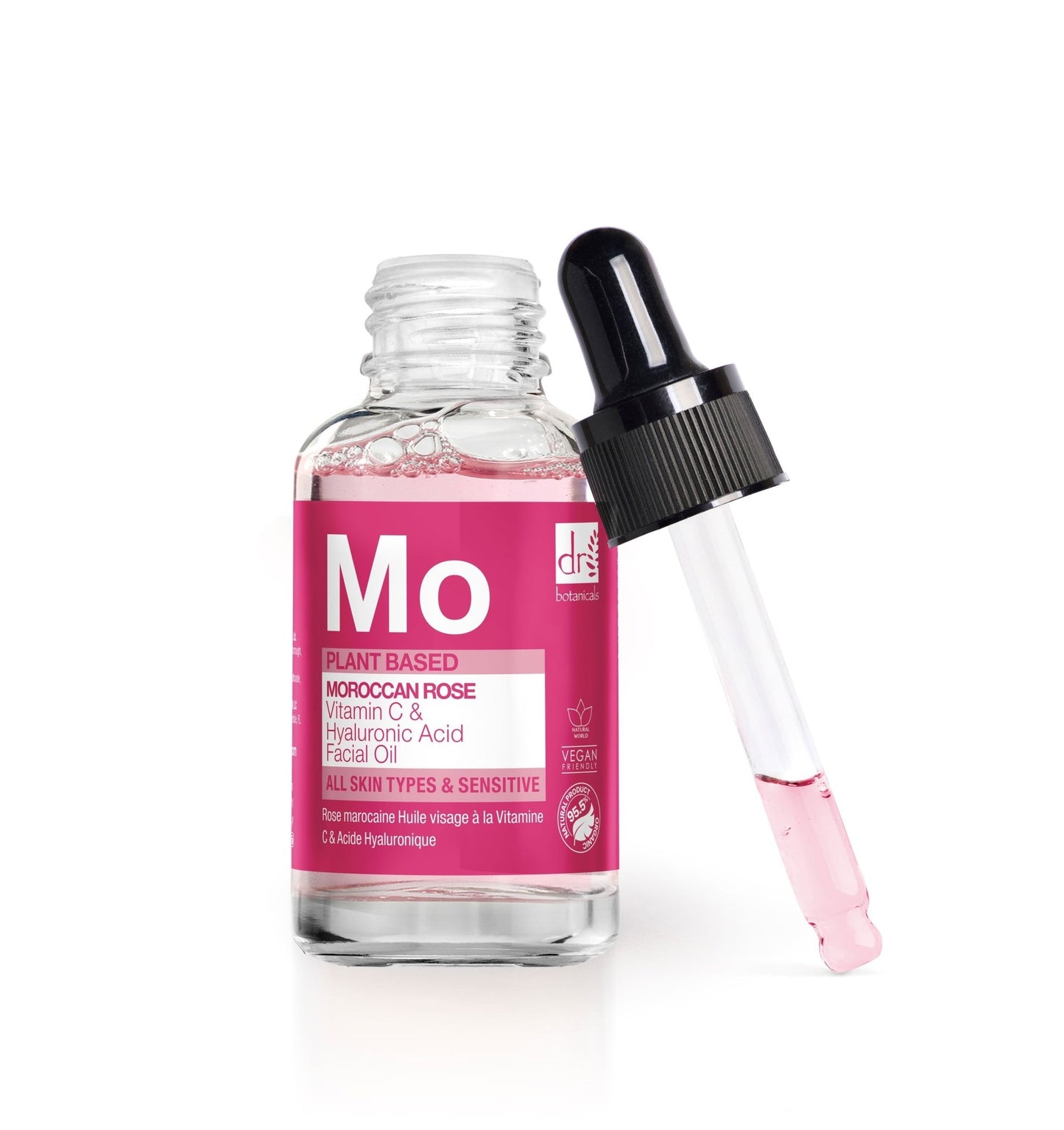 Moroccan Rose Facial Oil with Hyaluronic Acid & Vitamin C - Herbalshire Handmade Herbal Products