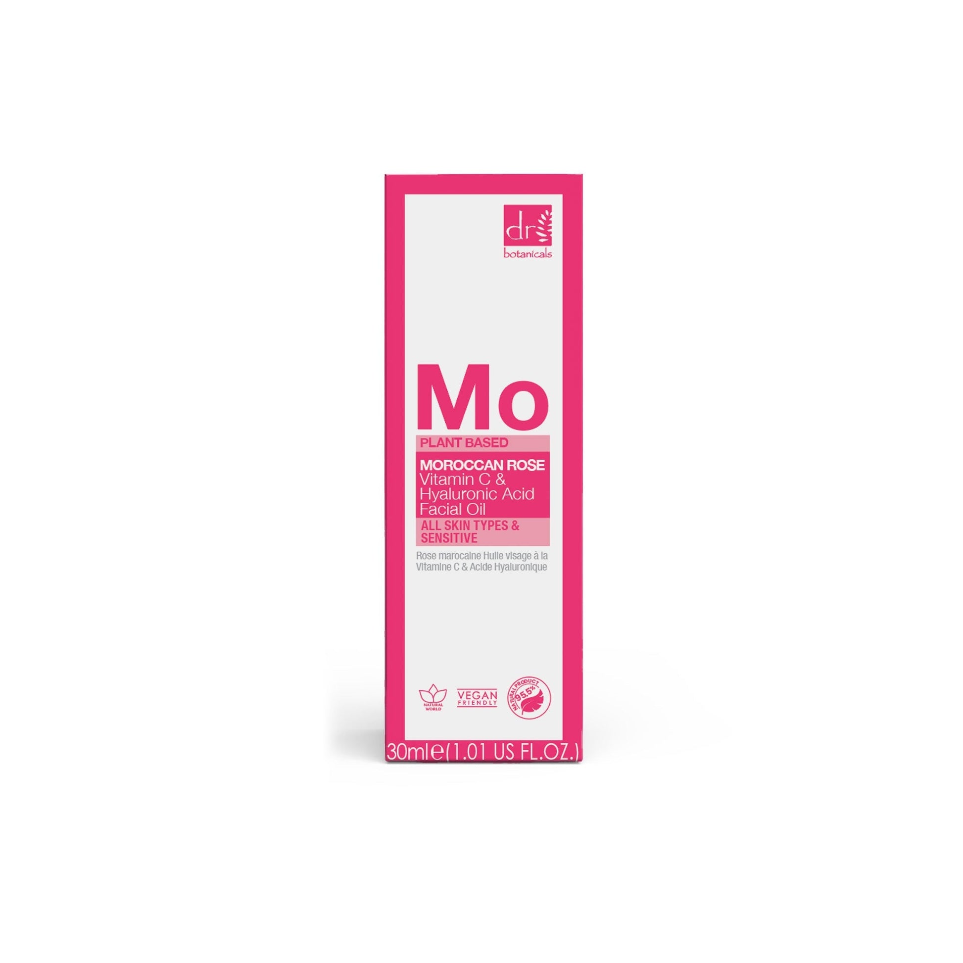 Moroccan Rose Facial Oil with Hyaluronic Acid & Vitamin C - Herbalshire Handmade Herbal Products