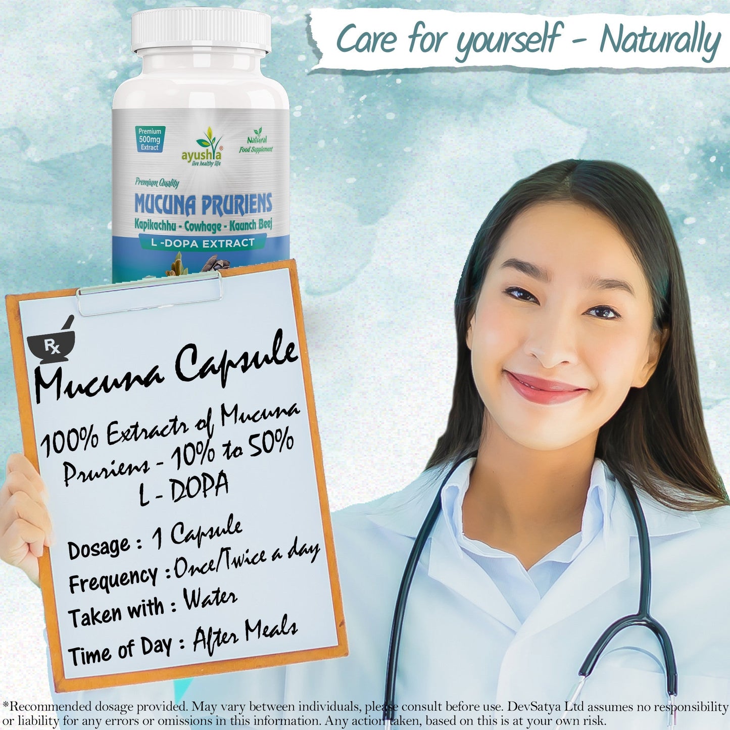 Mucuna Pruriens Capsule - Herbalshire Handmade Herbal Products