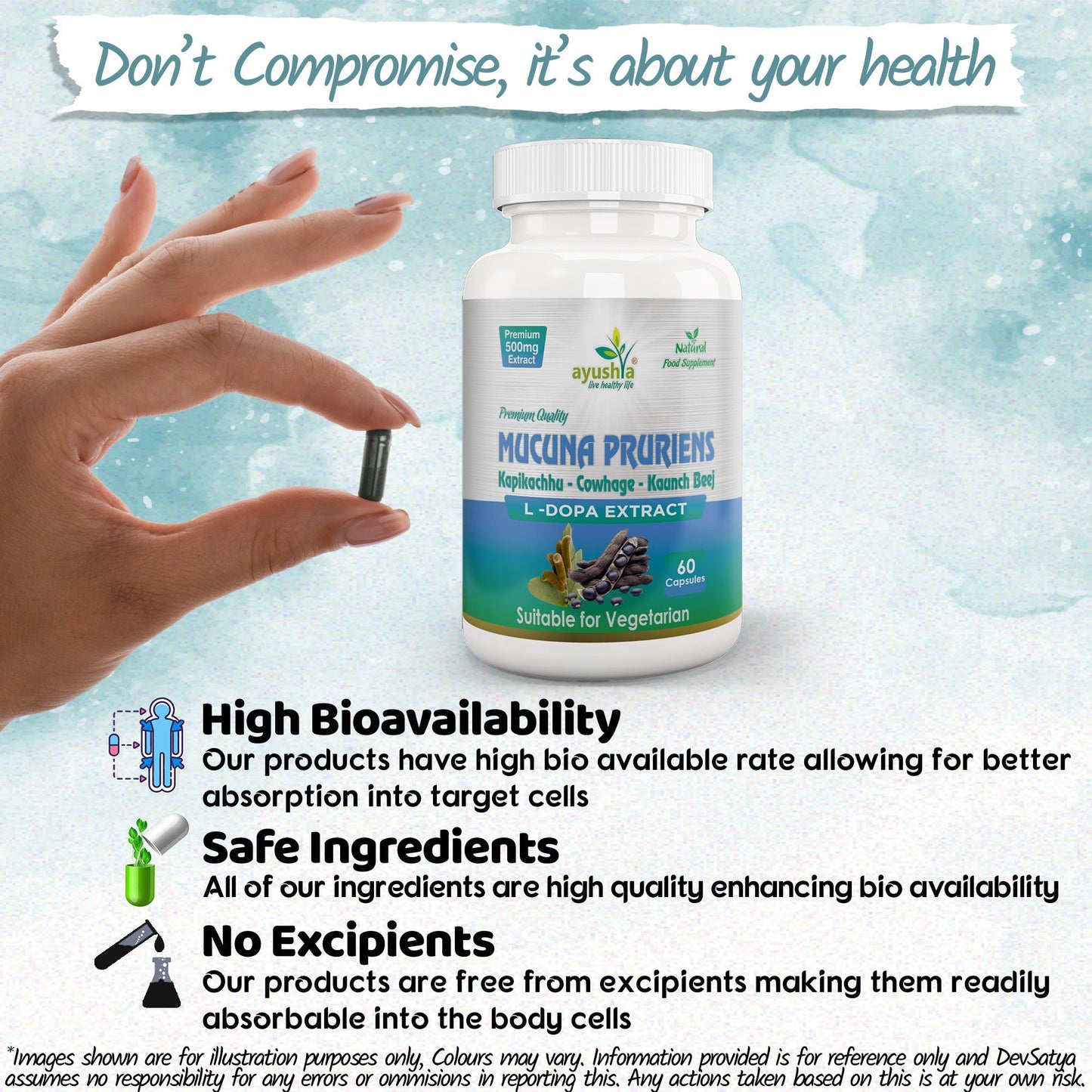Mucuna Pruriens Capsule - Herbalshire Handmade Herbal Products