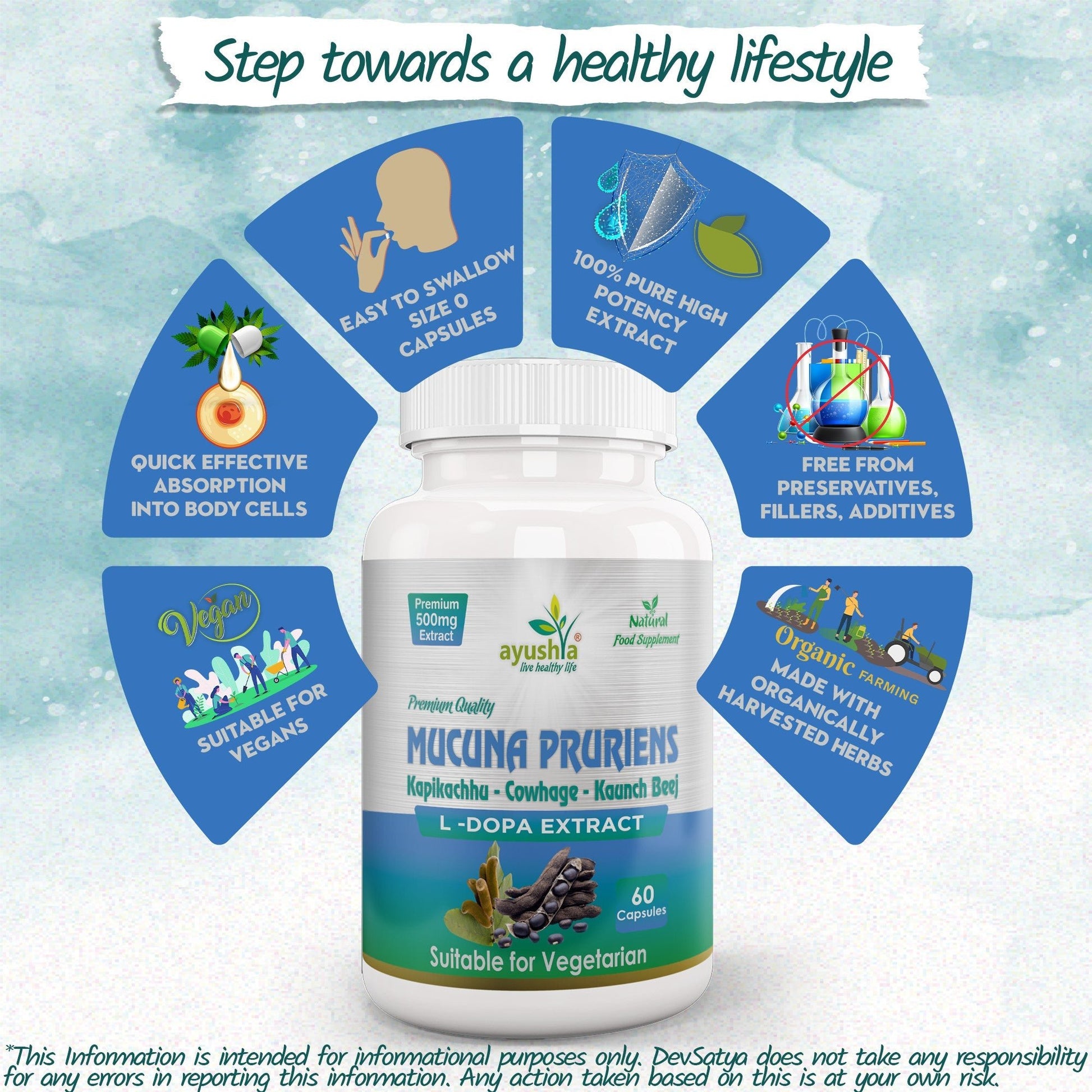 Mucuna Pruriens Capsule - Herbalshire Handmade Herbal Products