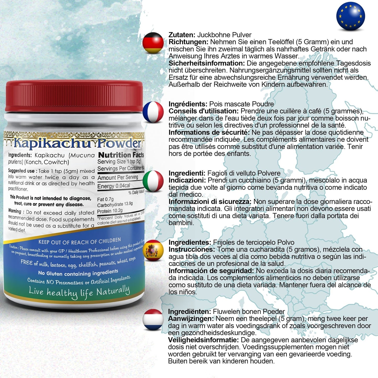 Mucuna Pruriens Powder - Herbalshire Handmade Herbal Products