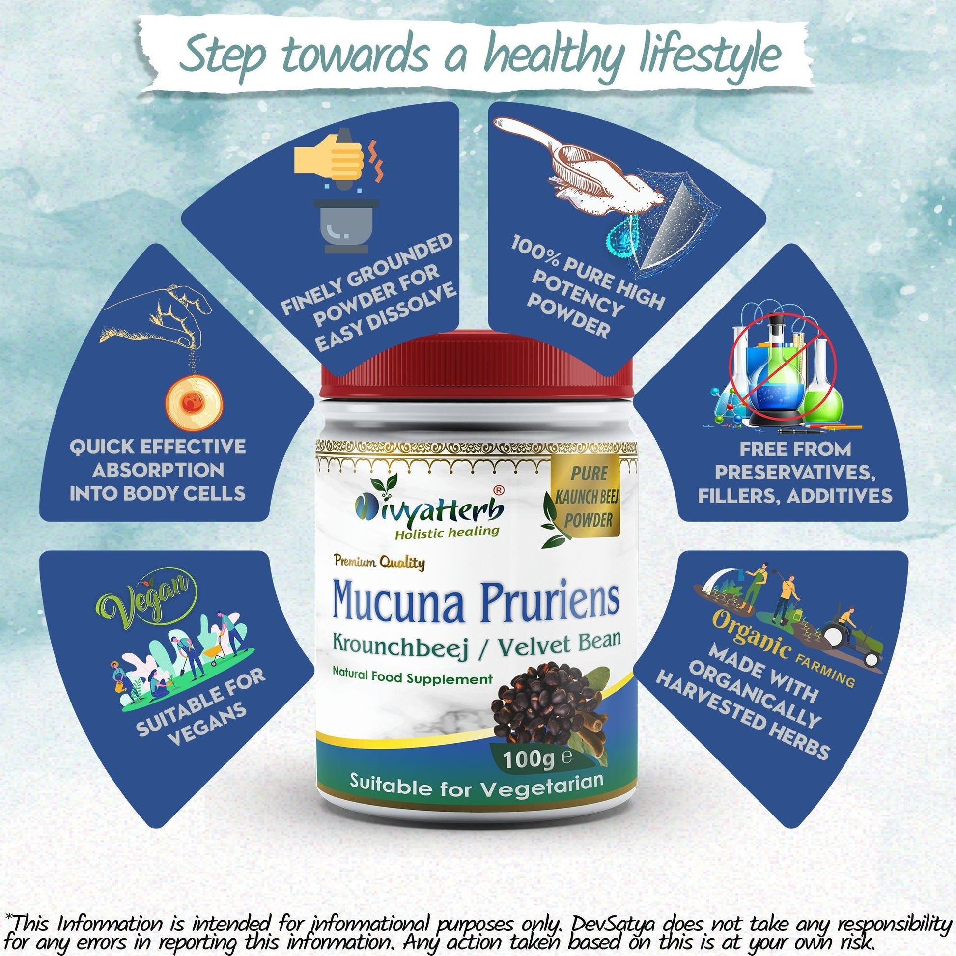 Mucuna Pruriens Powder - Herbalshire Handmade Herbal Products