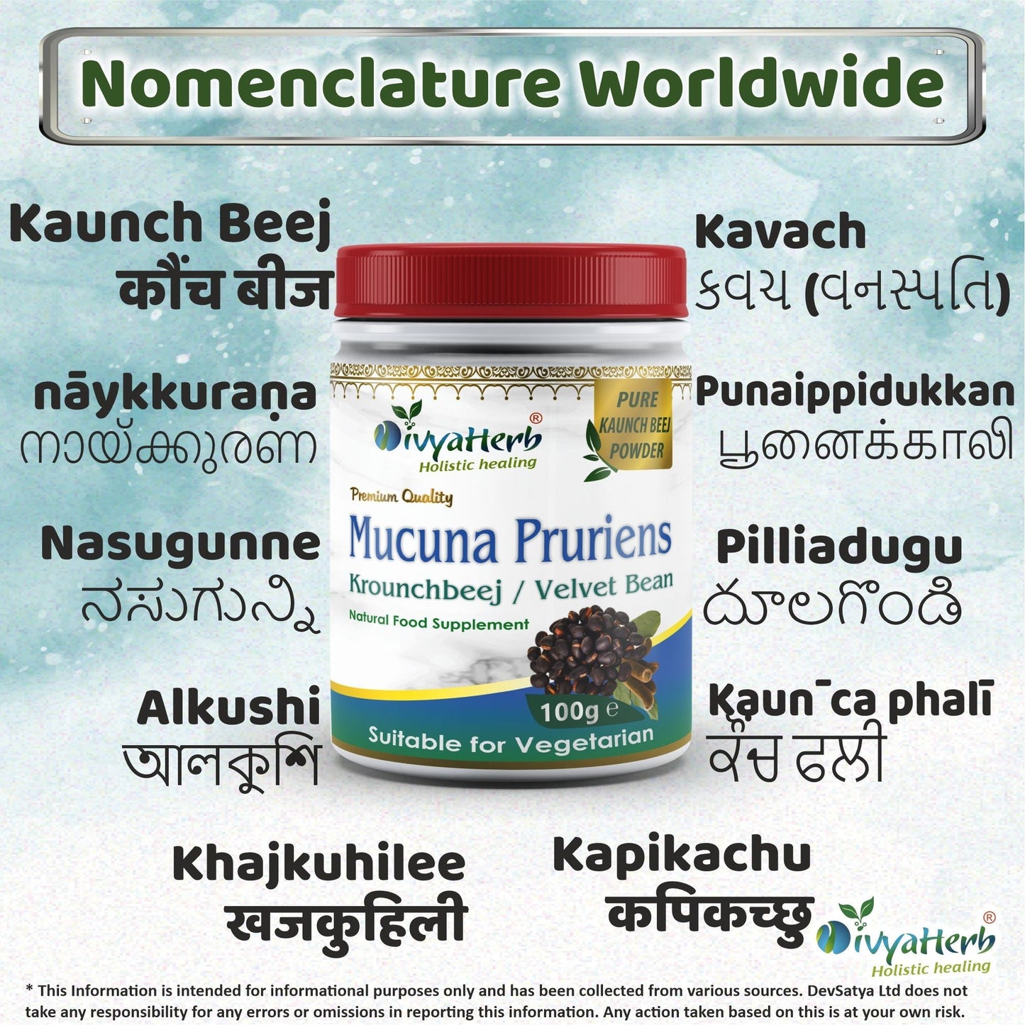 Mucuna Pruriens Powder - Herbalshire Handmade Herbal Products