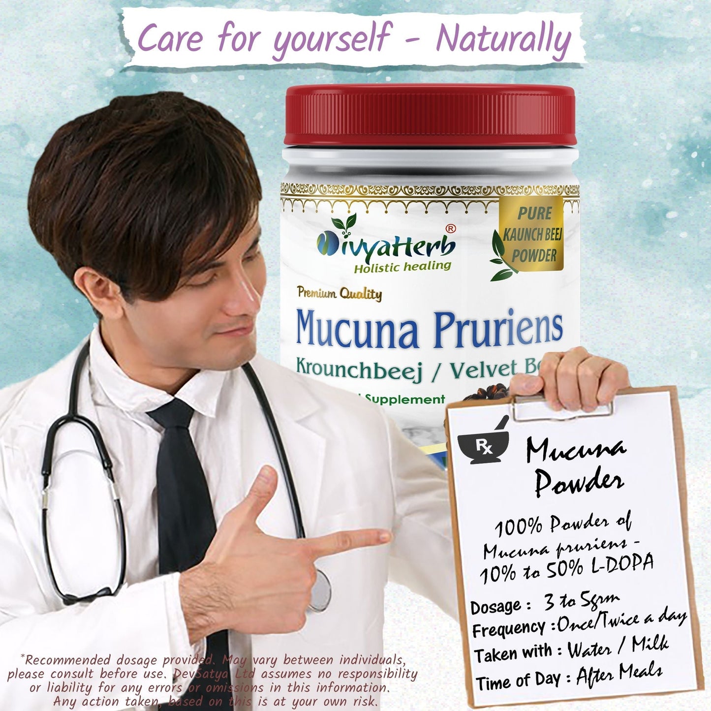 Mucuna Pruriens Powder - Herbalshire Handmade Herbal Products