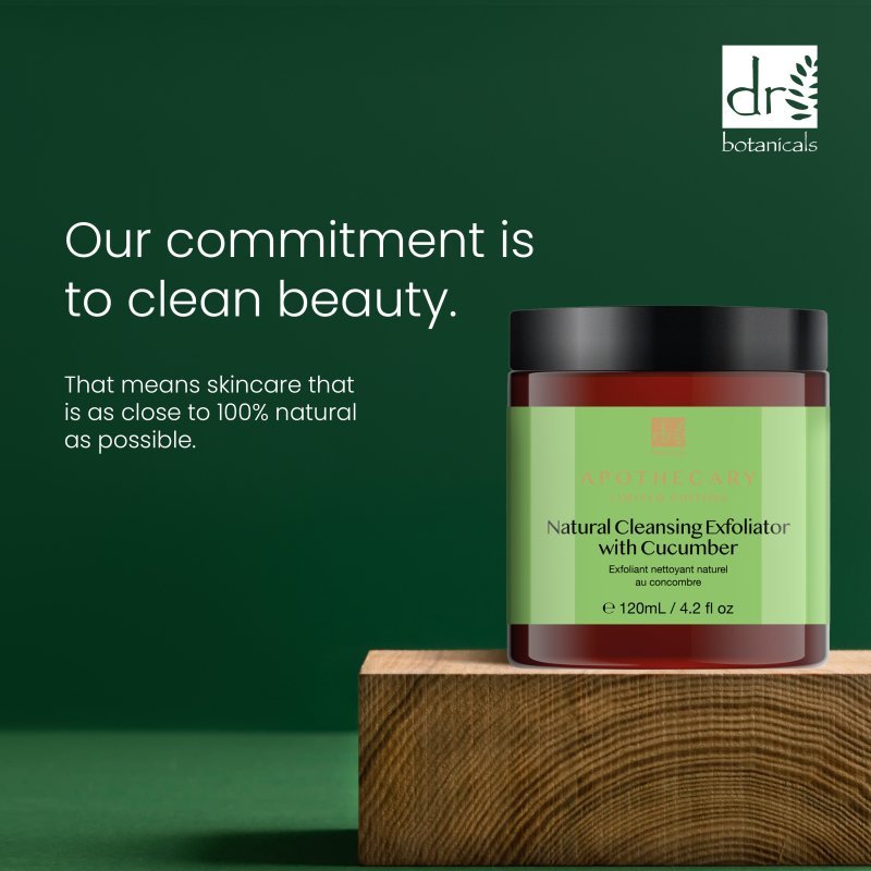 Natural Cleansing Exfoliator with Cucumber 120ml - Herbalshire Handmade Herbal Products
