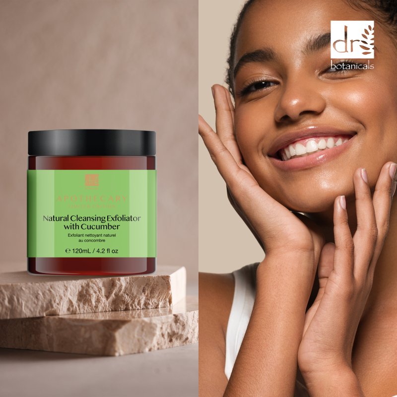 Natural Cleansing Exfoliator with Cucumber 120ml - Herbalshire Handmade Herbal Products