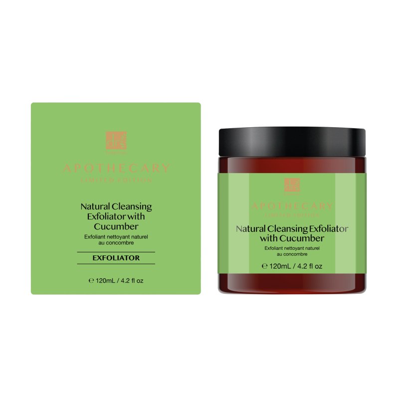 Natural Cleansing Exfoliator with Cucumber 120ml - Herbalshire Handmade Herbal Products
