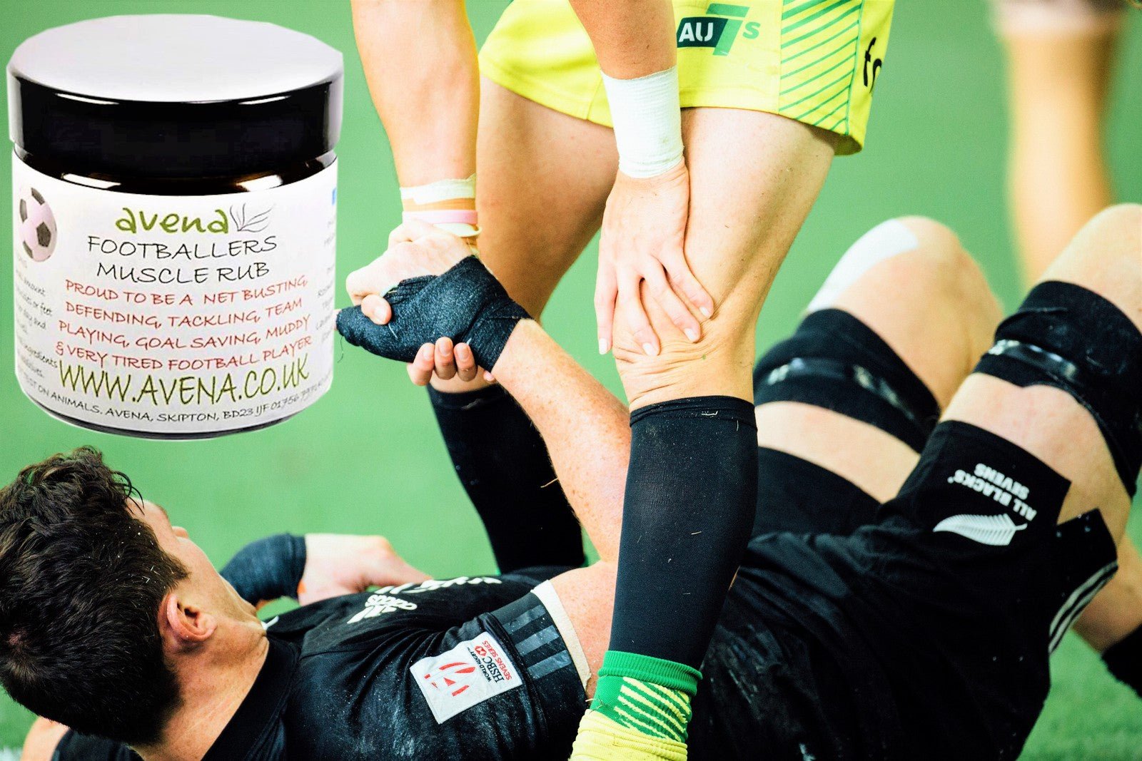Natural Handmade Footballers Muscle Rub - Herbal Balm for Inflammation & Pain R - Herbalshire Handmade Herbal Products