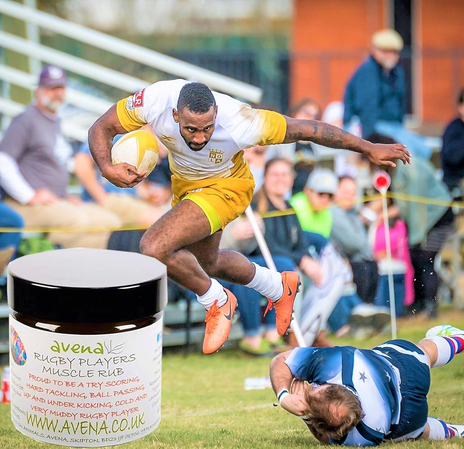 Natural Handmade Muscle Rub for Rugby Players Rugby Gift for Him, Coaches & Fans - Herbalshire Handmade Herbal Products