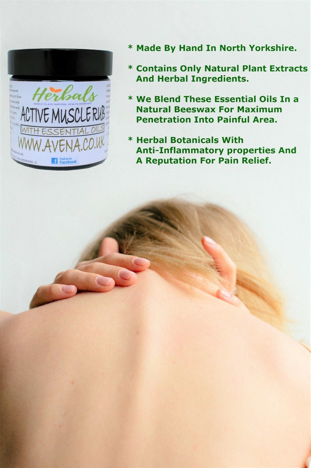 Natural Joint And Muscle Cream Prepared By Hand In North Yorkshire Soothe Pain - Herbalshire Handmade Herbal Products