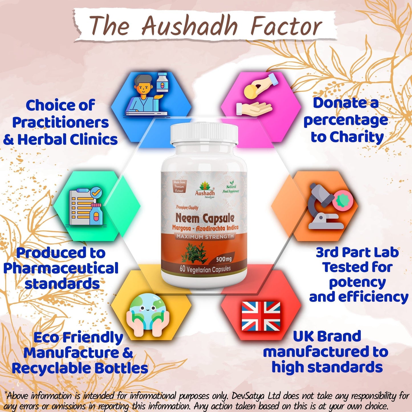 Neem (Margosa) Capsule - Herbalshire Handmade Herbal Products