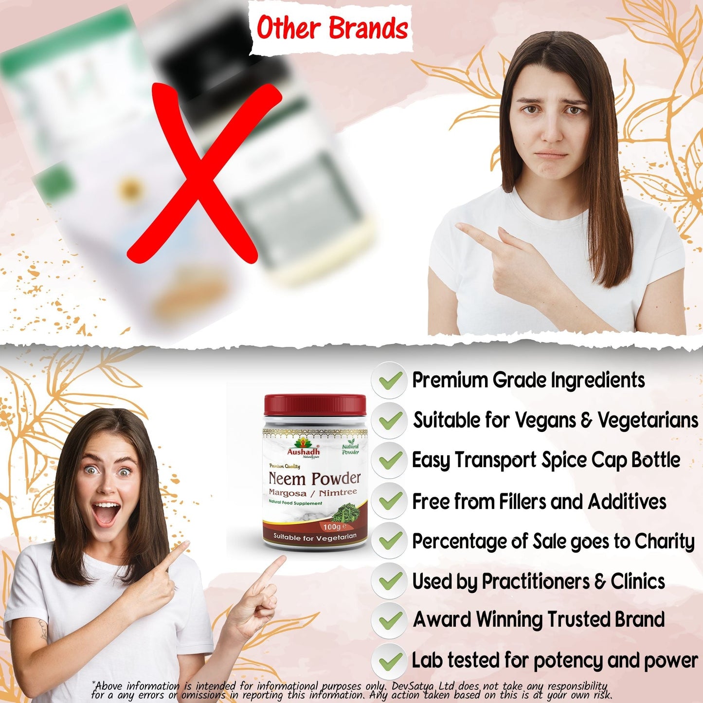 Neem (Margosa) Powder - Herbalshire Handmade Herbal Products
