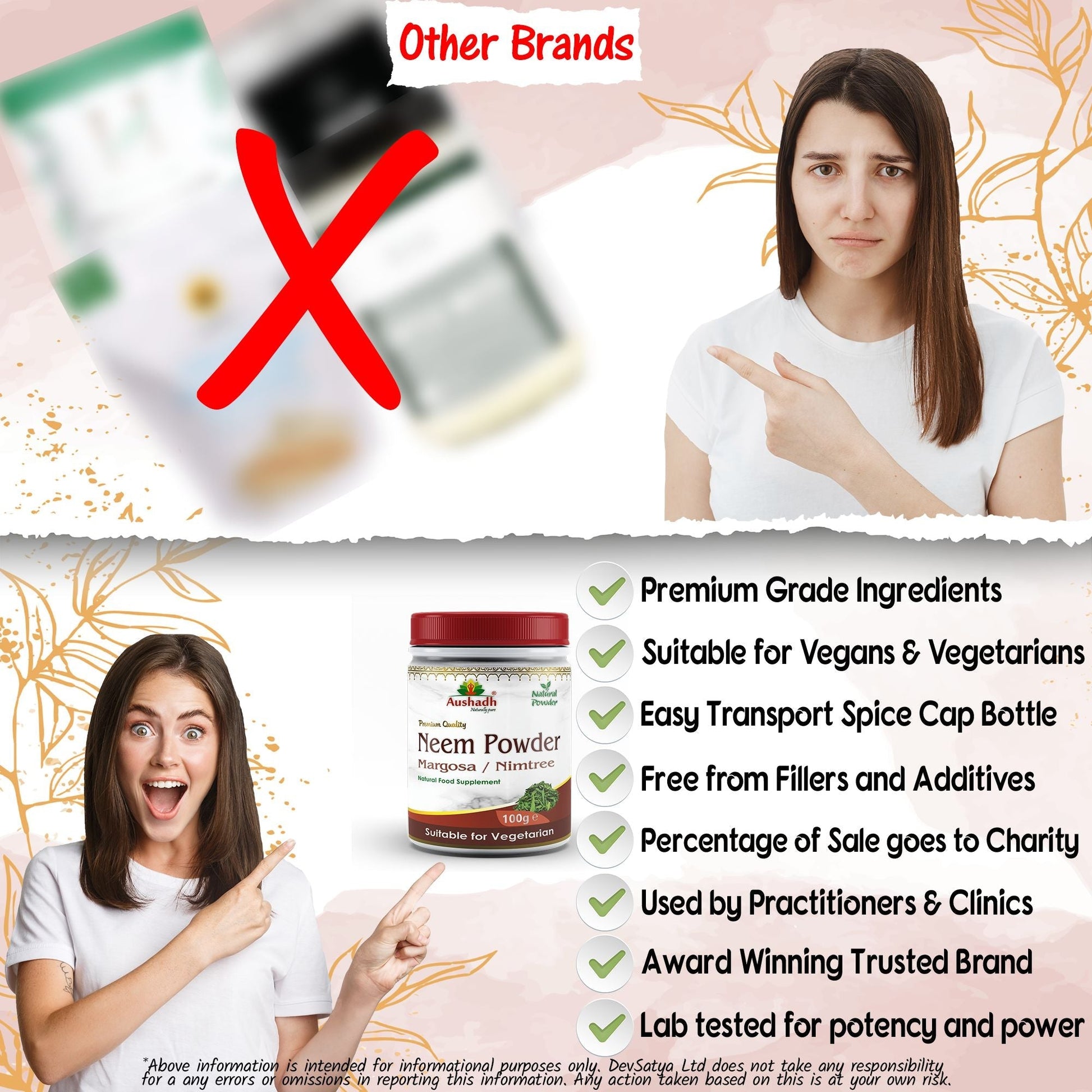 Neem (Margosa) Powder - Herbalshire Handmade Herbal Products