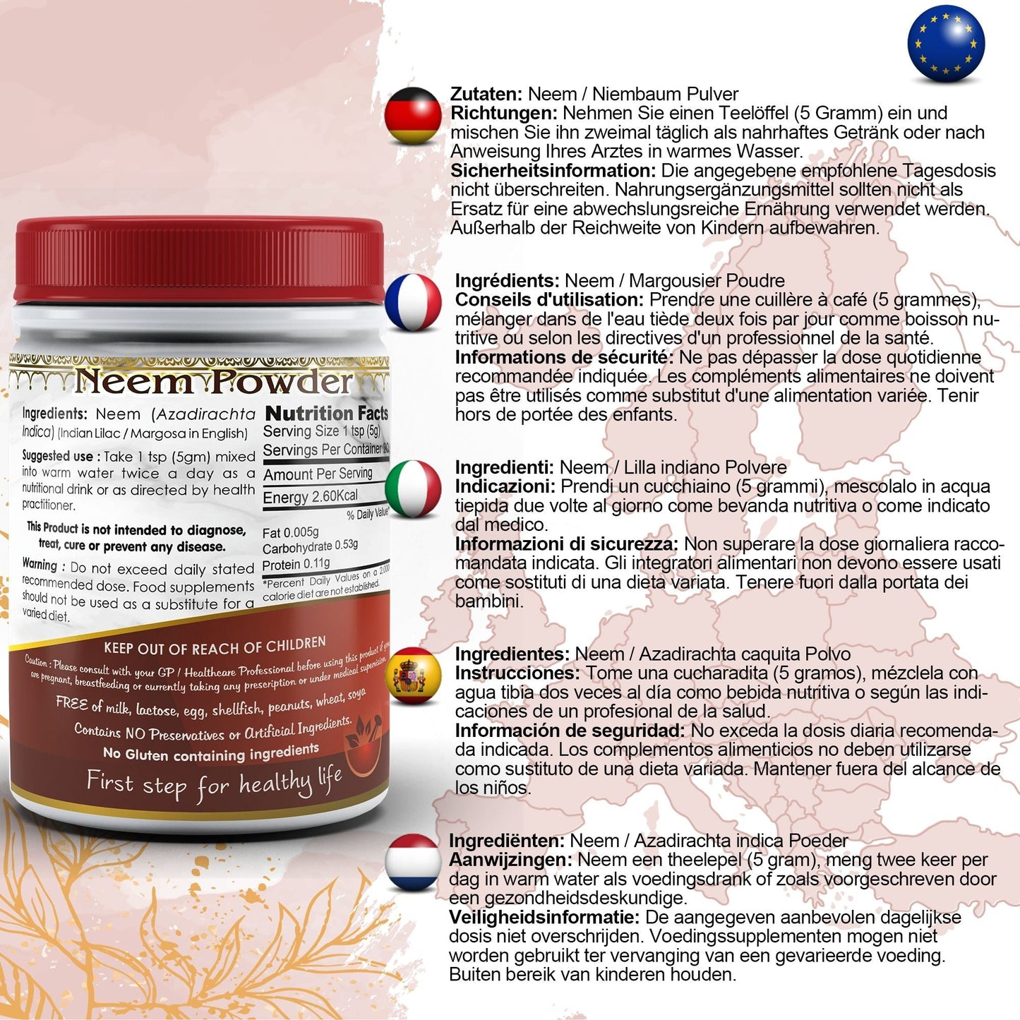 Neem (Margosa) Powder - Herbalshire Handmade Herbal Products