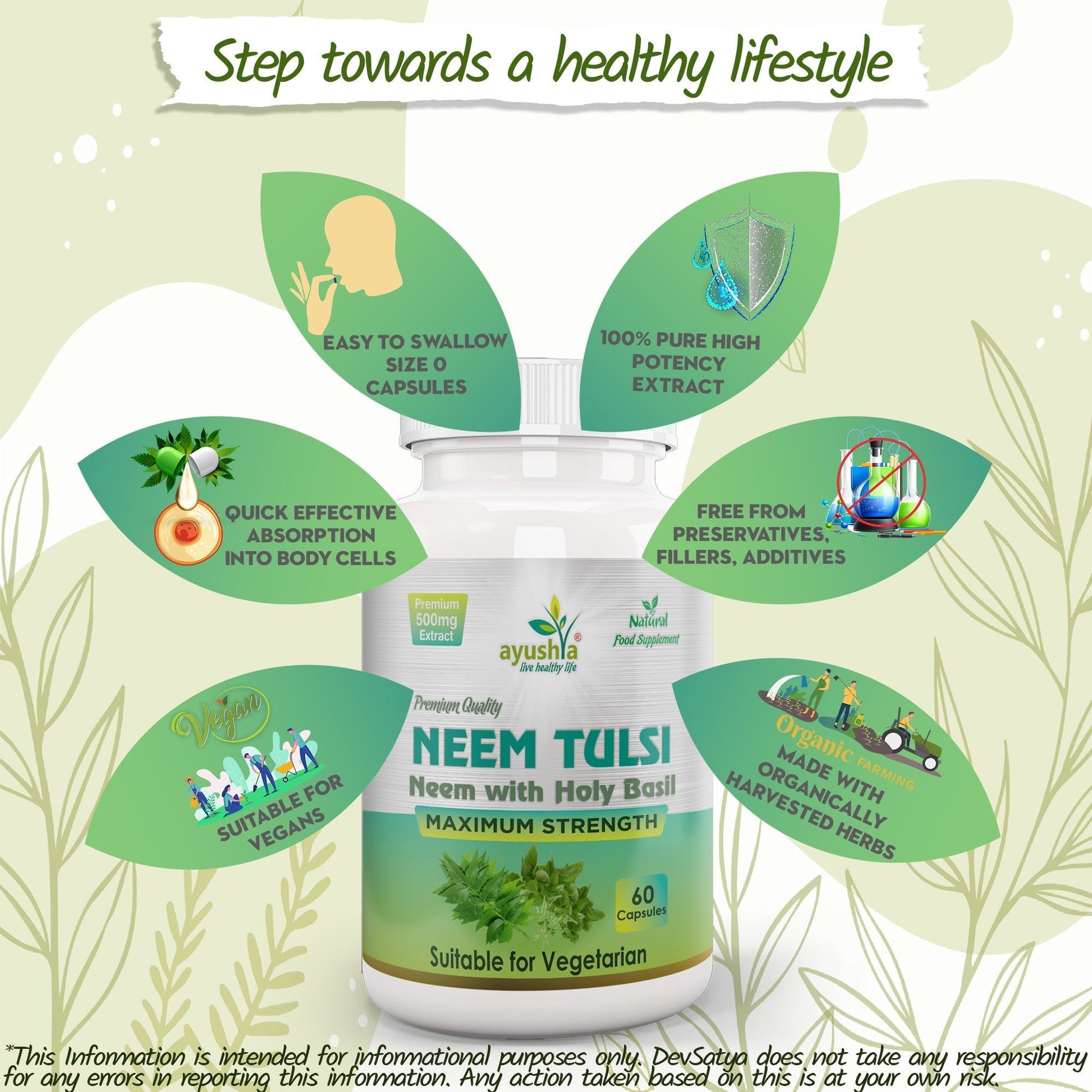 Neem Tulsi Capsule - Herbalshire Handmade Herbal Products