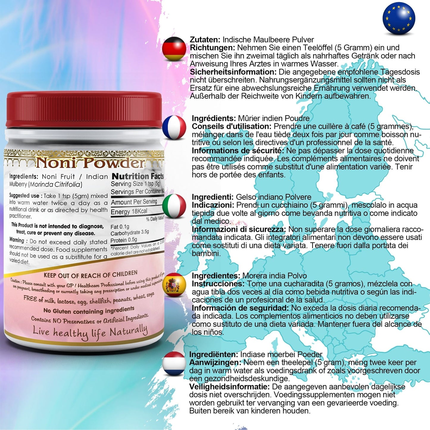Noni Powder - Herbalshire Handmade Herbal Products