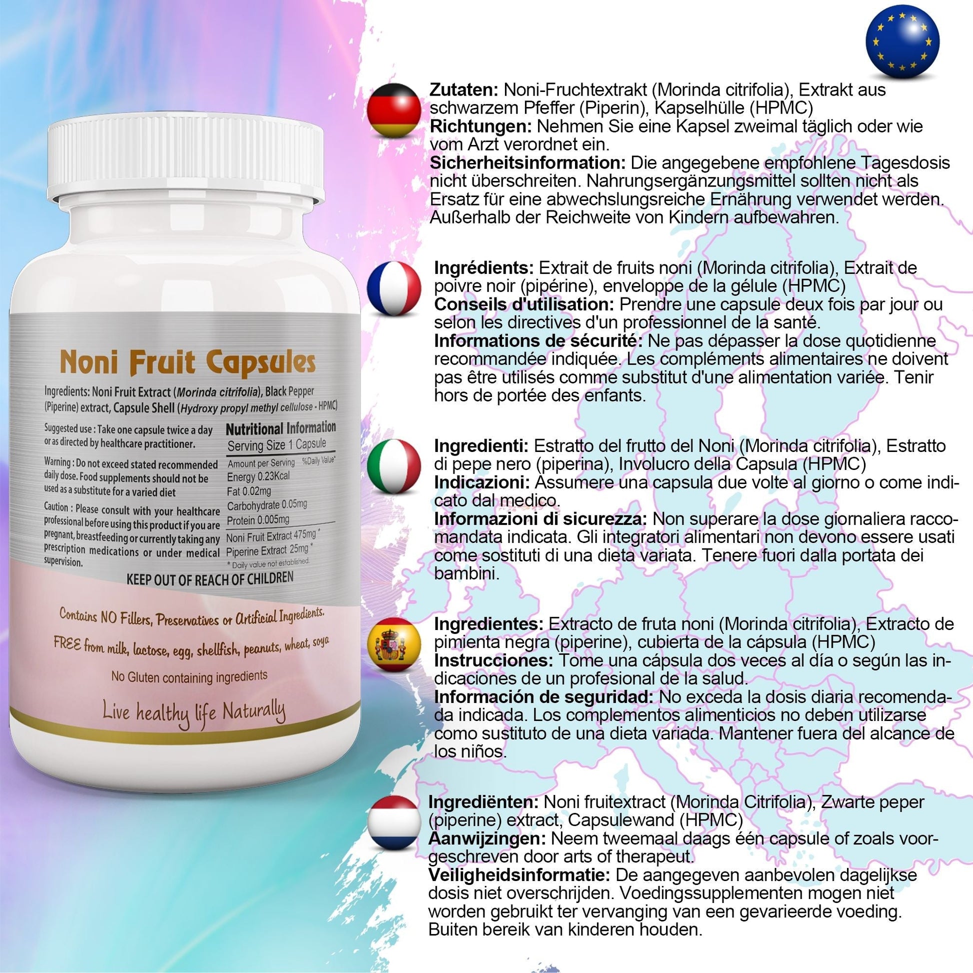 Noni with Black Pepper capsule - Herbalshire Handmade Herbal Products