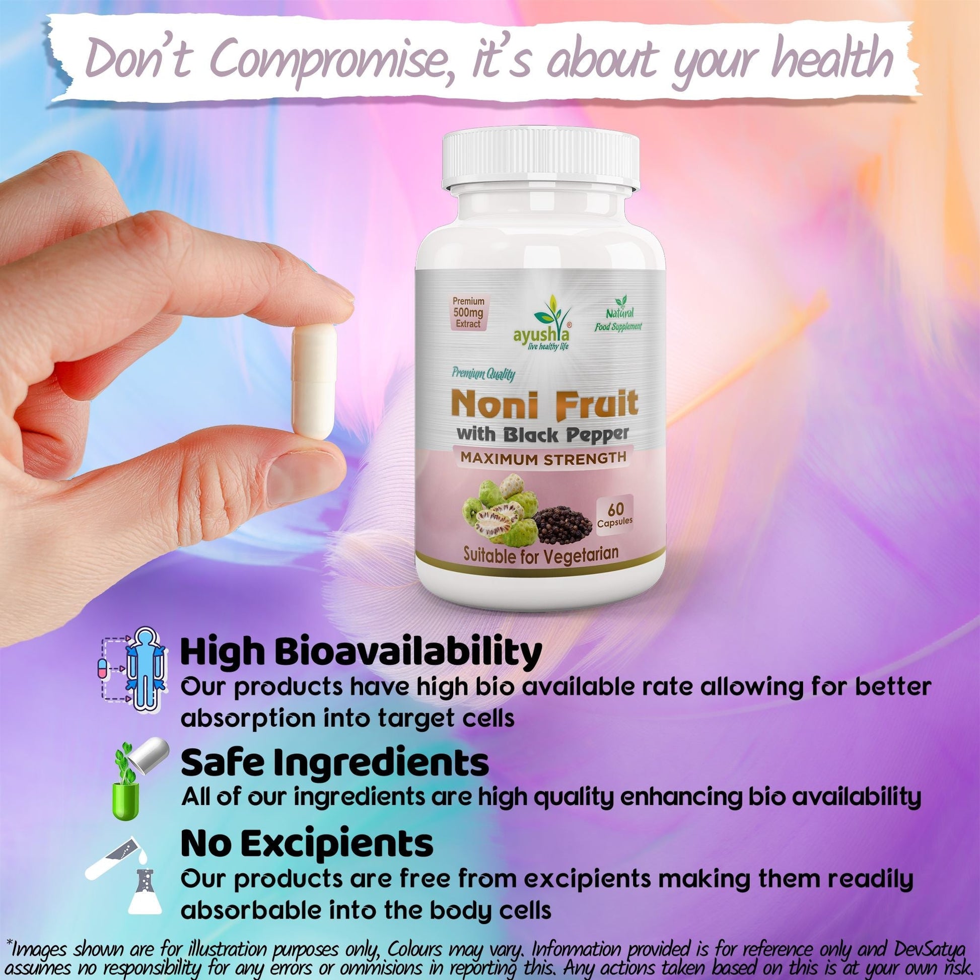Noni with Black Pepper capsule - Herbalshire Handmade Herbal Products