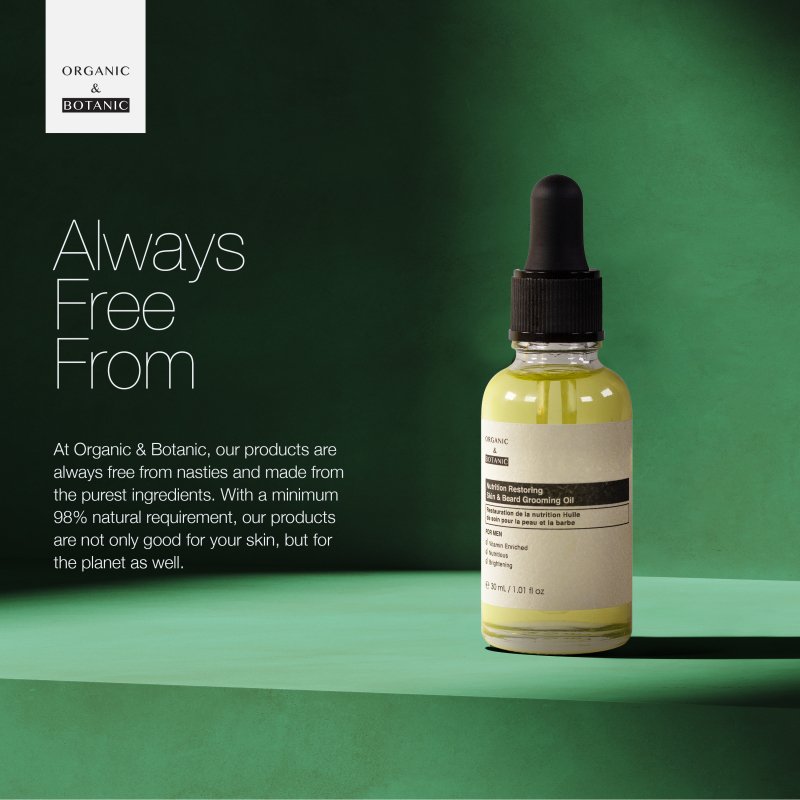 Nutrition Restoring Skin & Beard Grooming Oil 30ml - Herbalshire Handmade Herbal Products