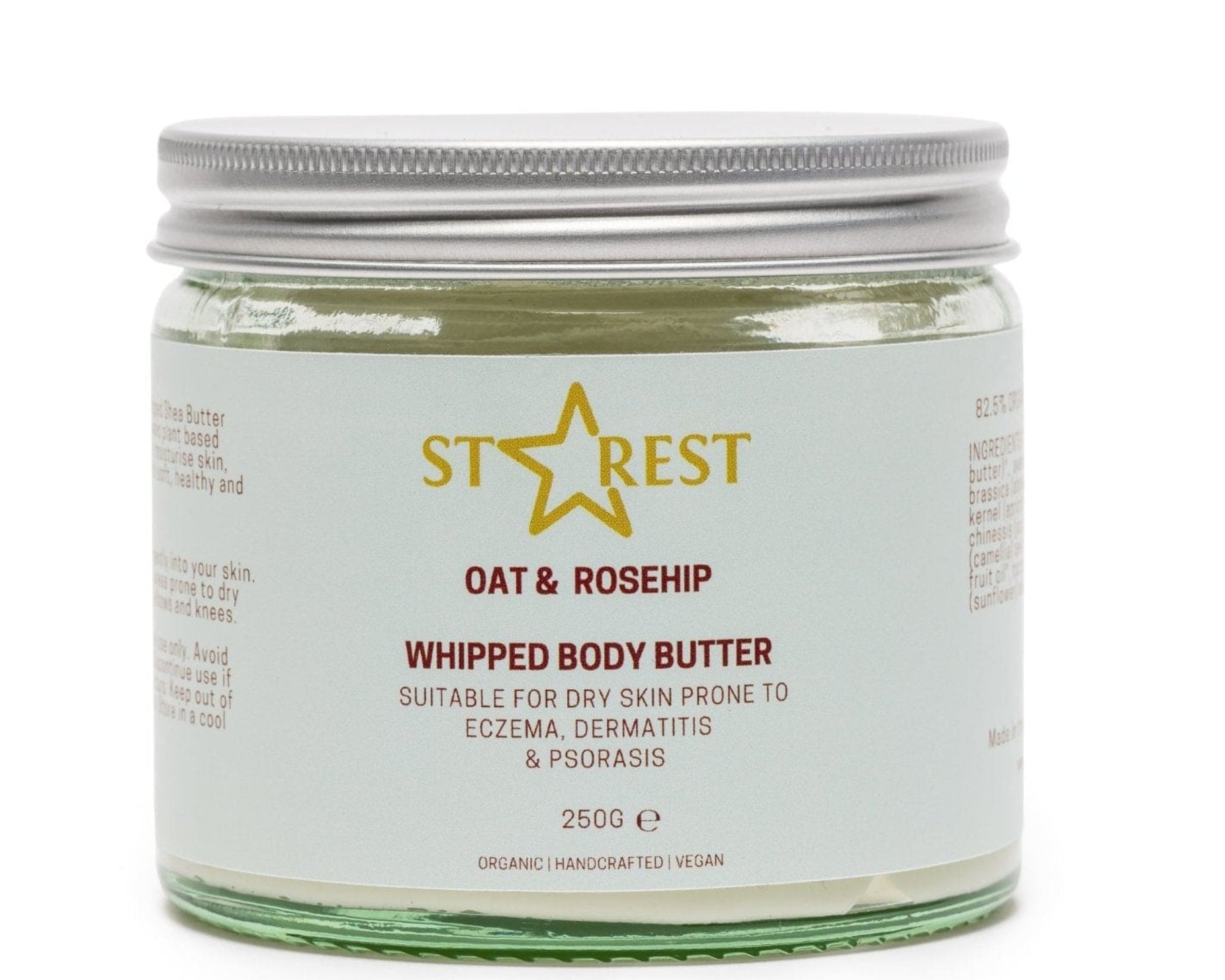 Oat and Rosehip Whipped Body Butter - Herbalshire Handmade Herbal Products