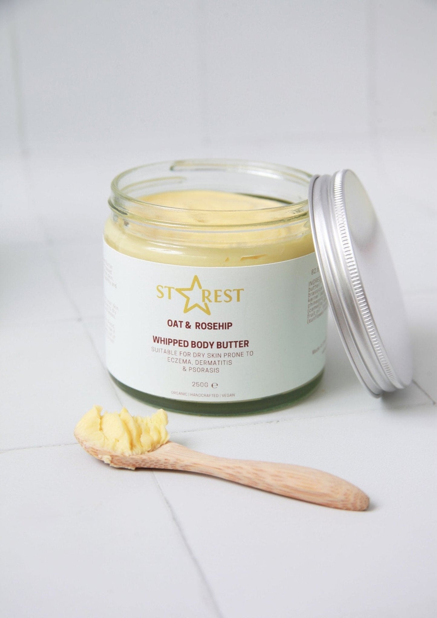 Oat and Rosehip Whipped Body Butter - Herbalshire Handmade Herbal Products