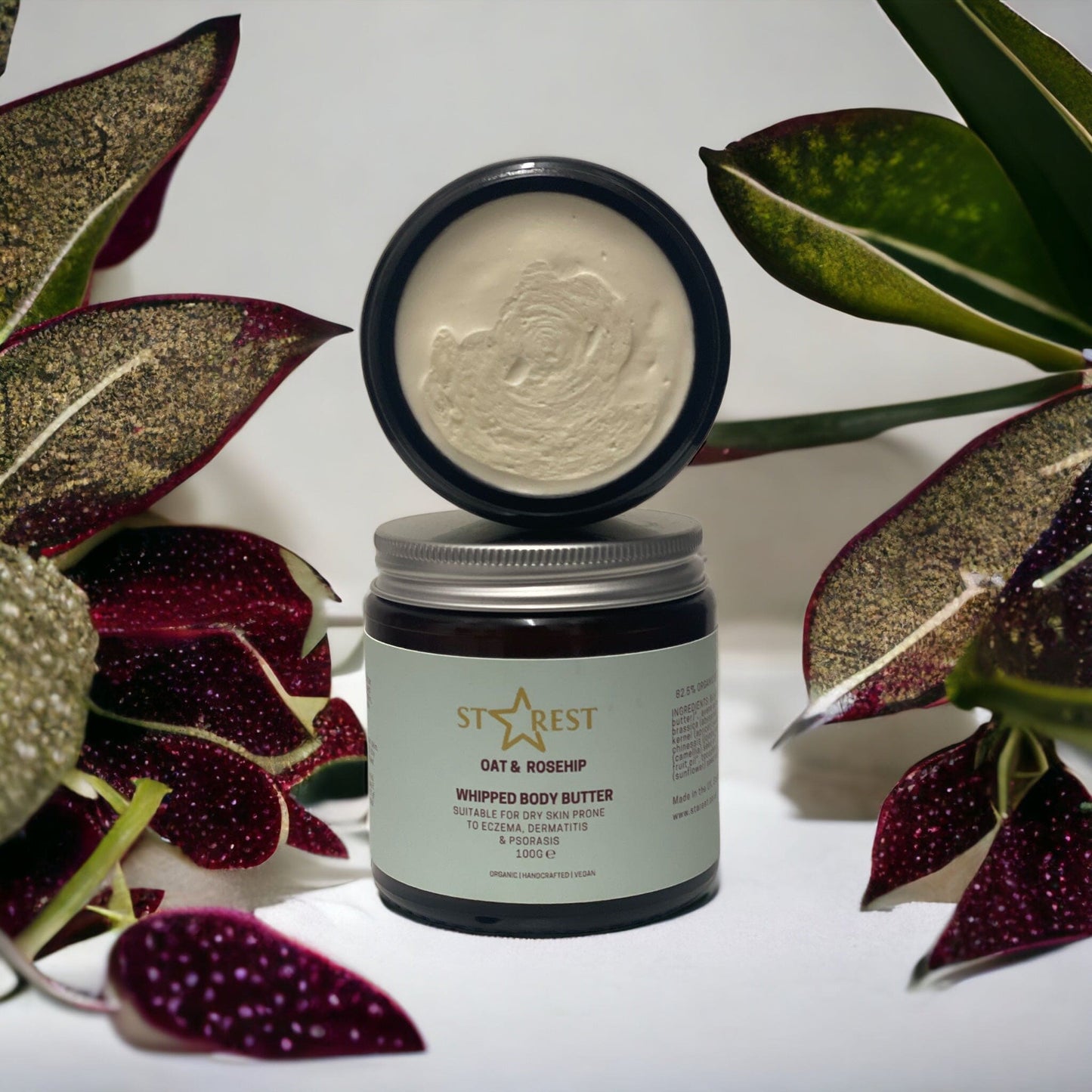 Oat and Rosehip Whipped Body Butter - Herbalshire Handmade Herbal Products