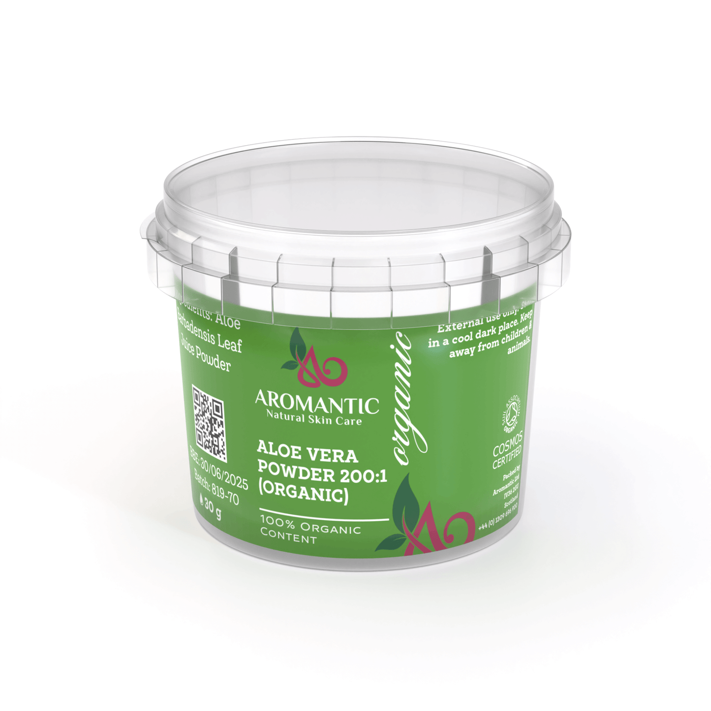 Organic Aloe Vera Powder 200 : 1 - Herbalshire Handmade Herbal Products